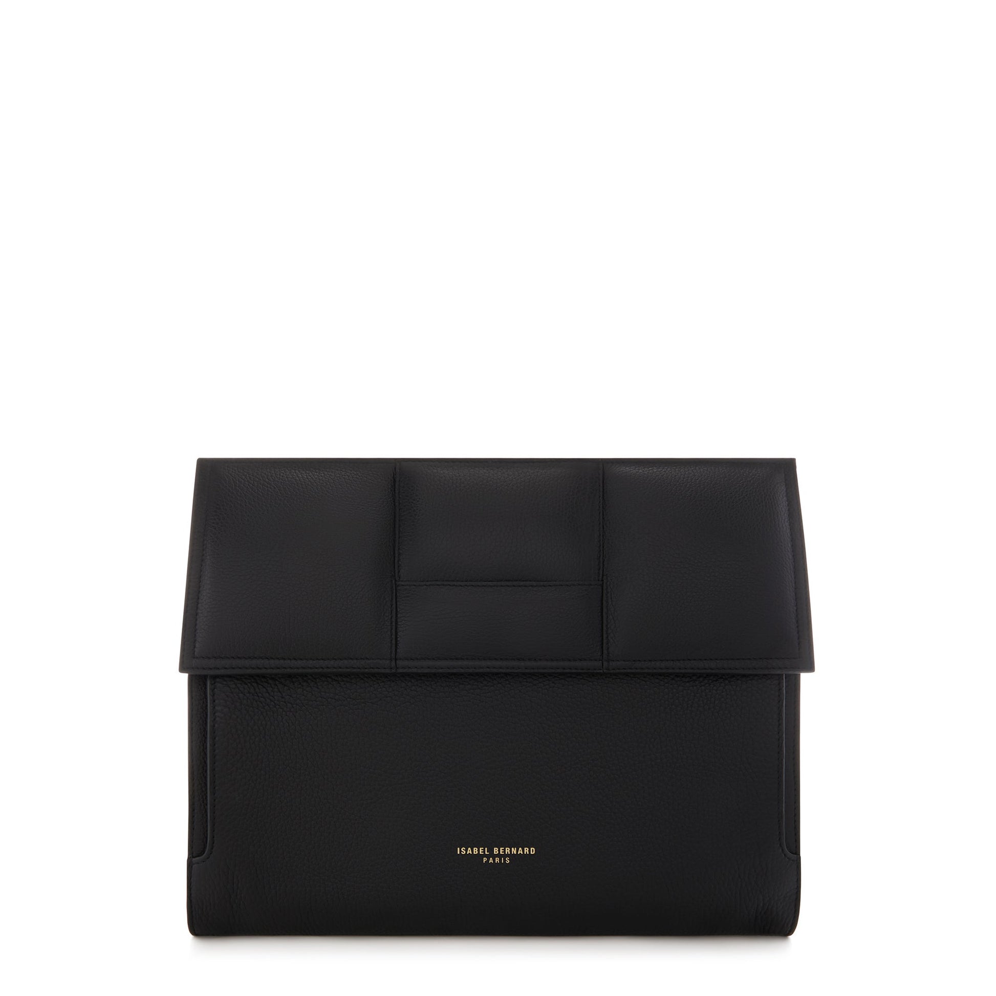 Honoré Caroline black braided calfskin leather laptop sleeve -  - Isabel Bernard