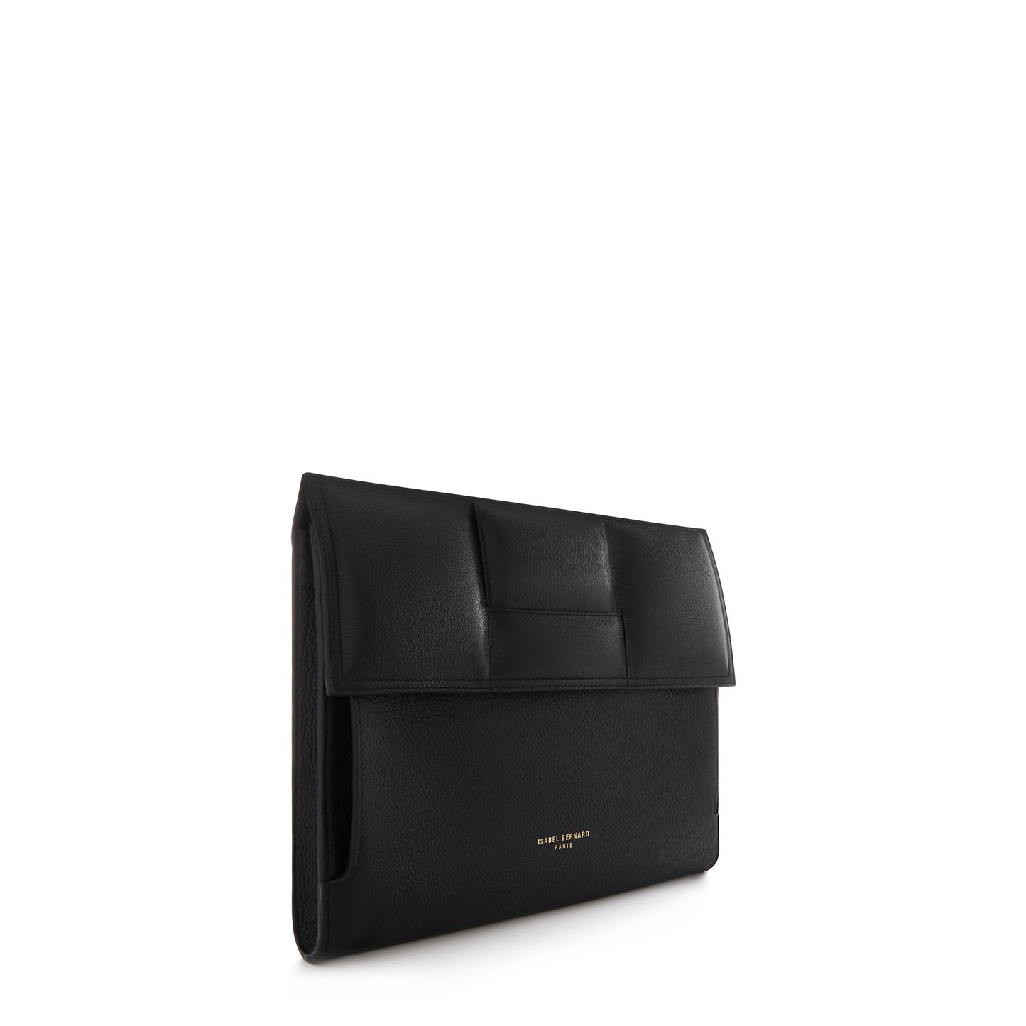 Honoré Caroline black braided calfskin leather laptop sleeve -  - Isabel Bernard