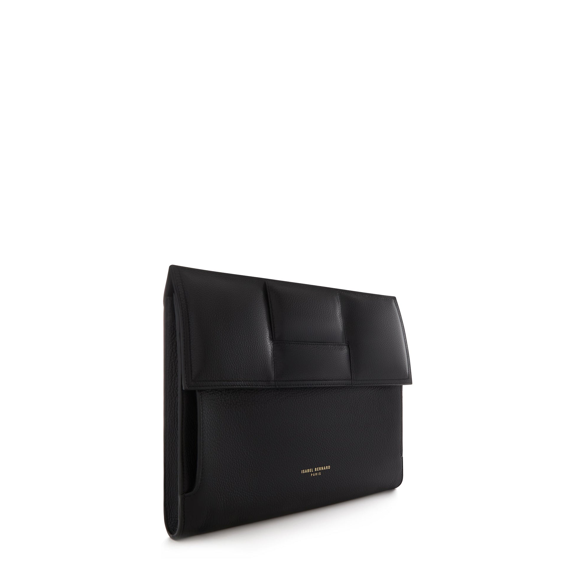 Honoré Caroline black braided calfskin leather laptop sleeve -  - Isabel Bernard