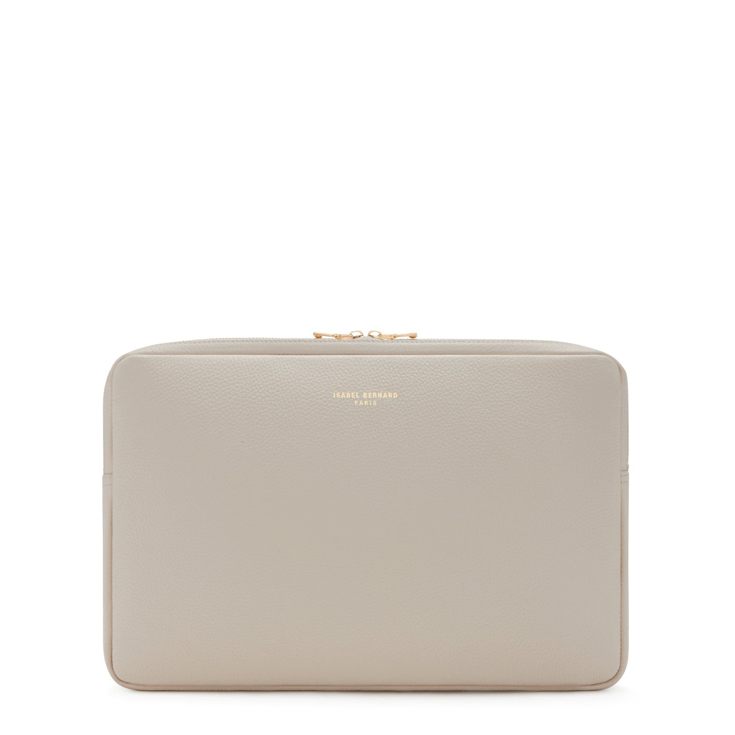 Honoré Caress cream calfskin leather laptop sleeve -  - Isabel Bernard