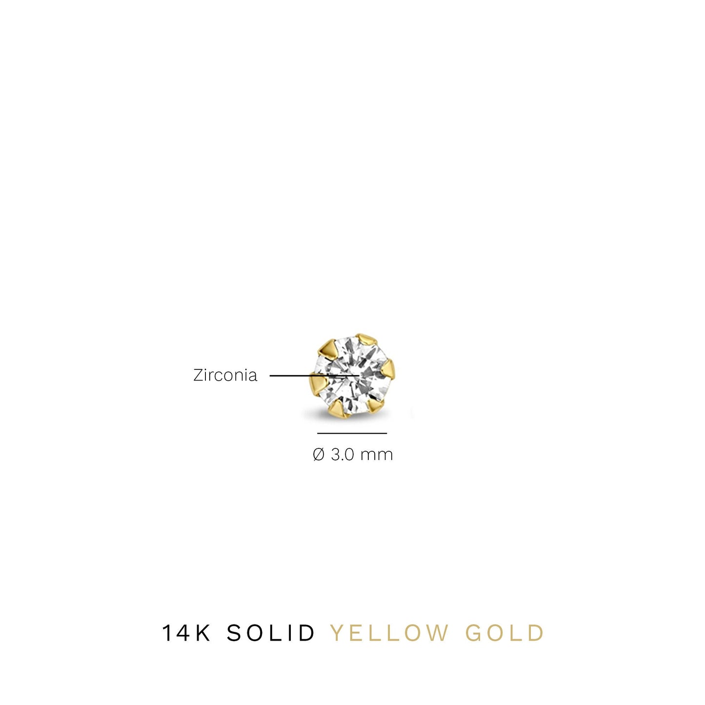 Le Marais De Buci 14 karat gold ear studs with zirconia -  - Isabel Bernard