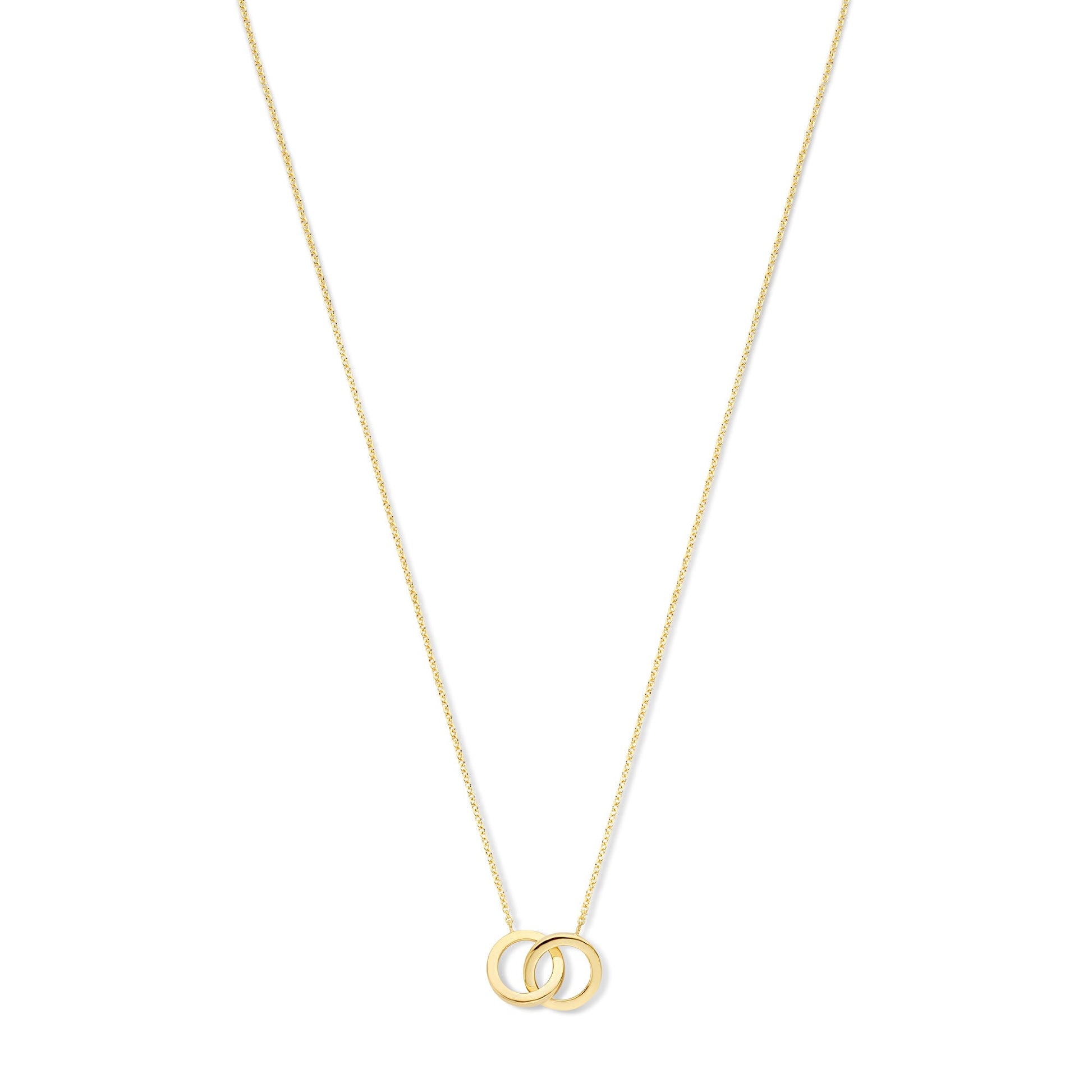 Le Marais Zoë 14 karat gold necklace with two rings -  - Isabel Bernard