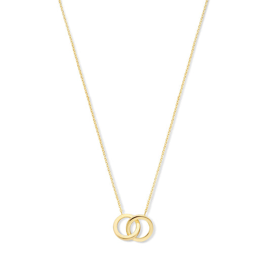 Le Marais Zoë 14 karat gold necklace with two rings -  - Isabel Bernard