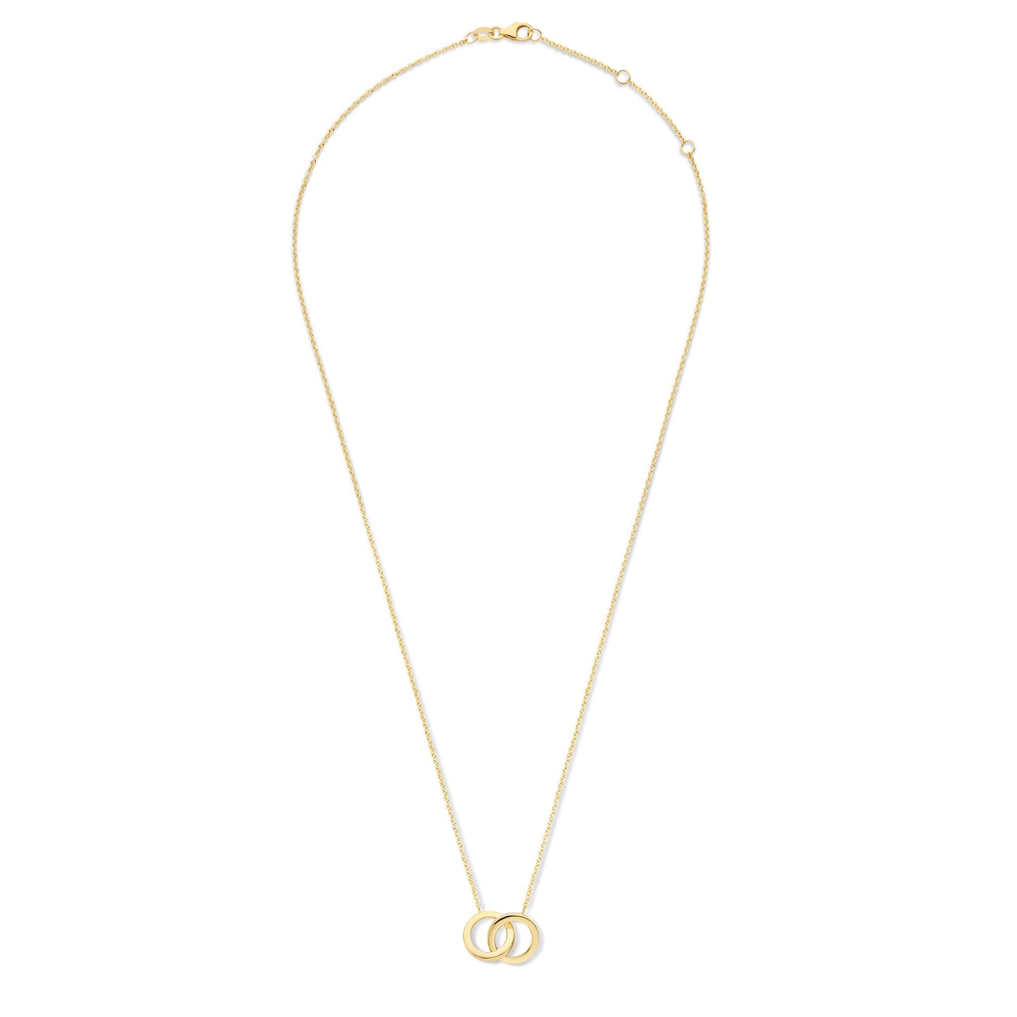 Le Marais Zoë 14 karat gold necklace with two rings -  - Isabel Bernard