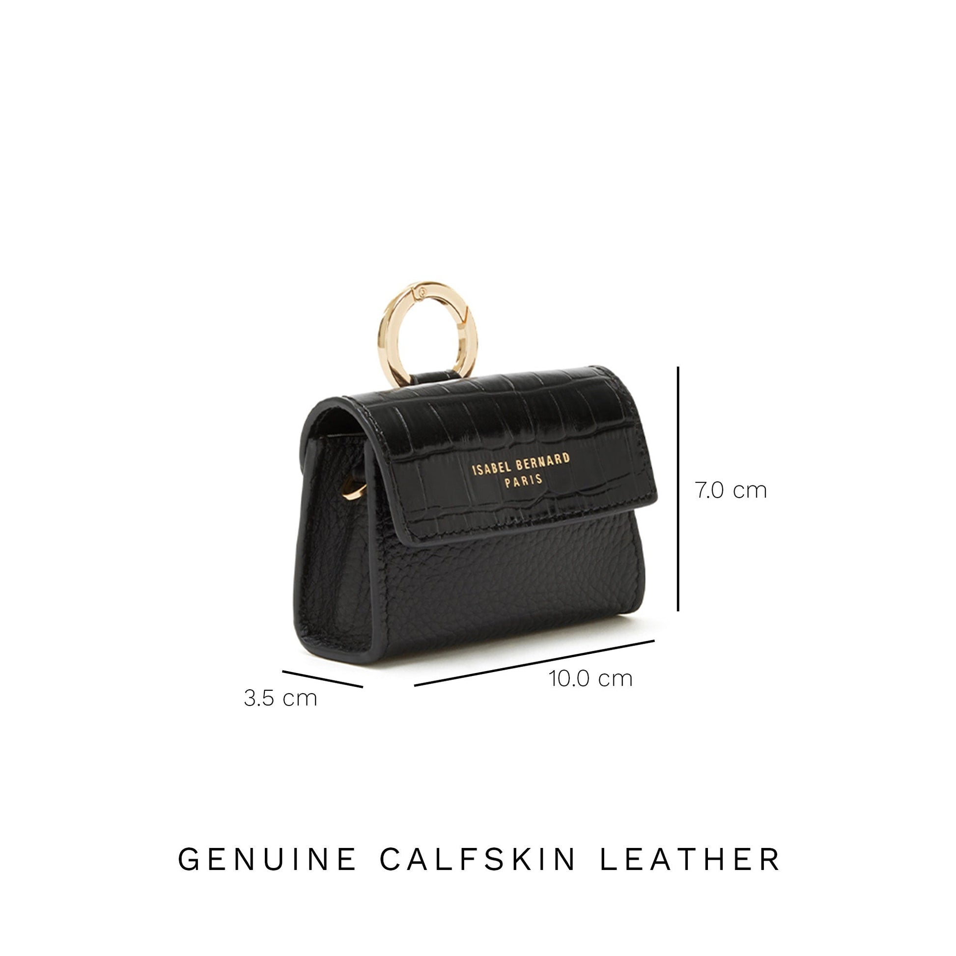 Femme Forte Amélie black calfskin leather crossbody bag -  - Isabel Bernard
