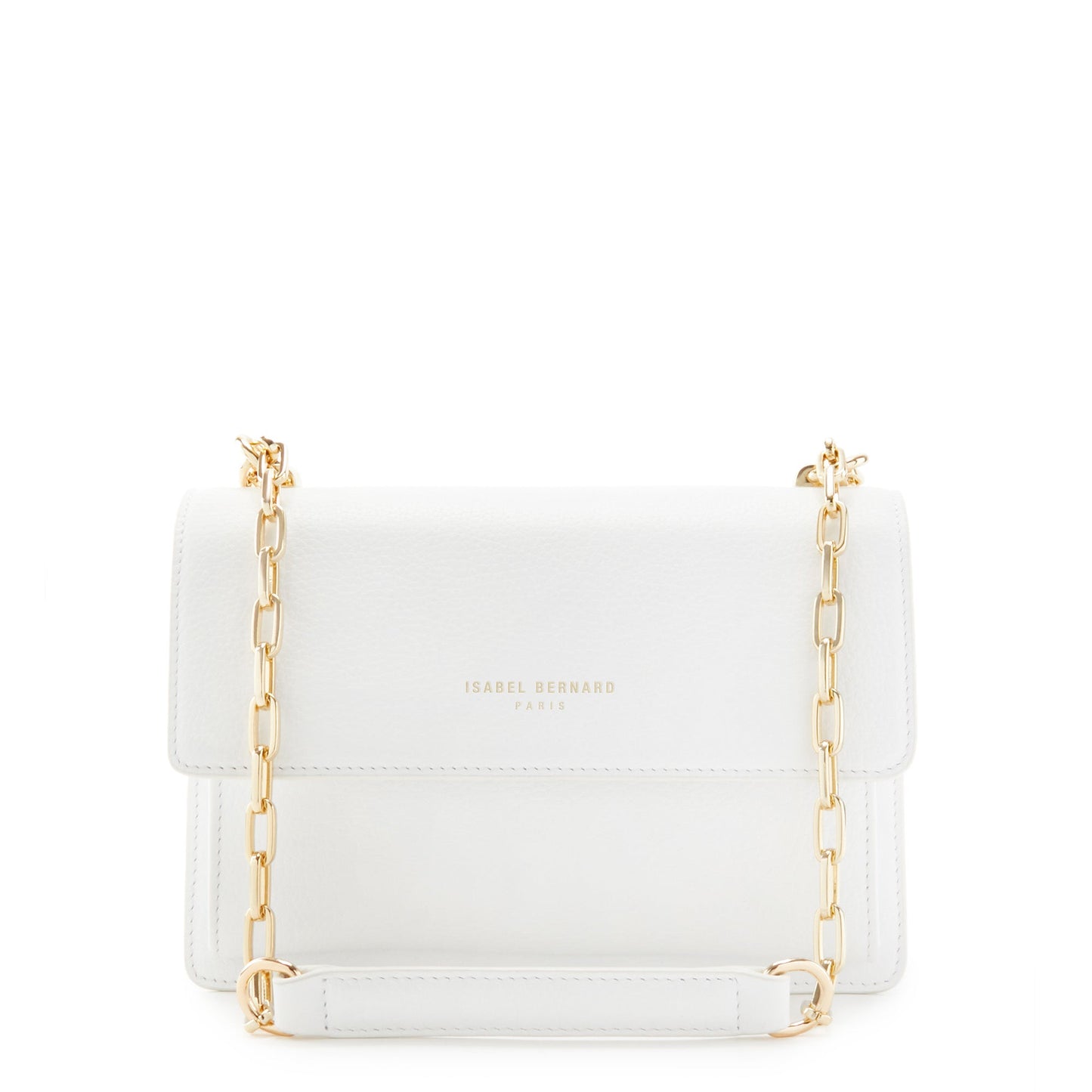 Femme Forte Valerie white calfskin leather shoulder bag -  - Isabel Bernard