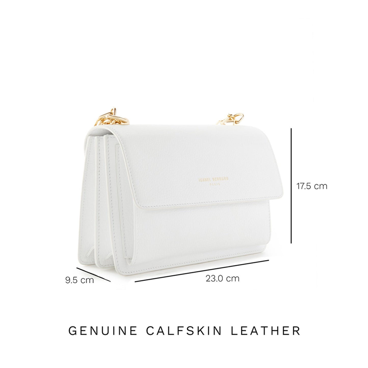 Femme Forte Valerie white calfskin leather shoulder bag -  - Isabel Bernard