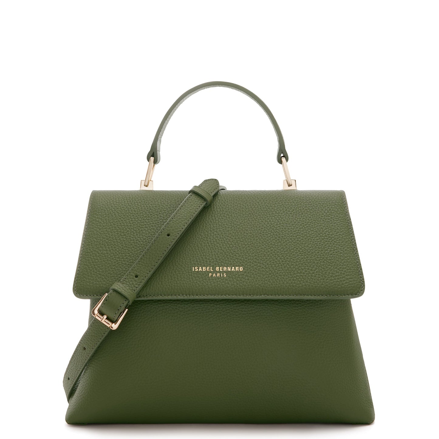 Femme Forte Gisel green calfskin leather handbag -  - Isabel Bernard