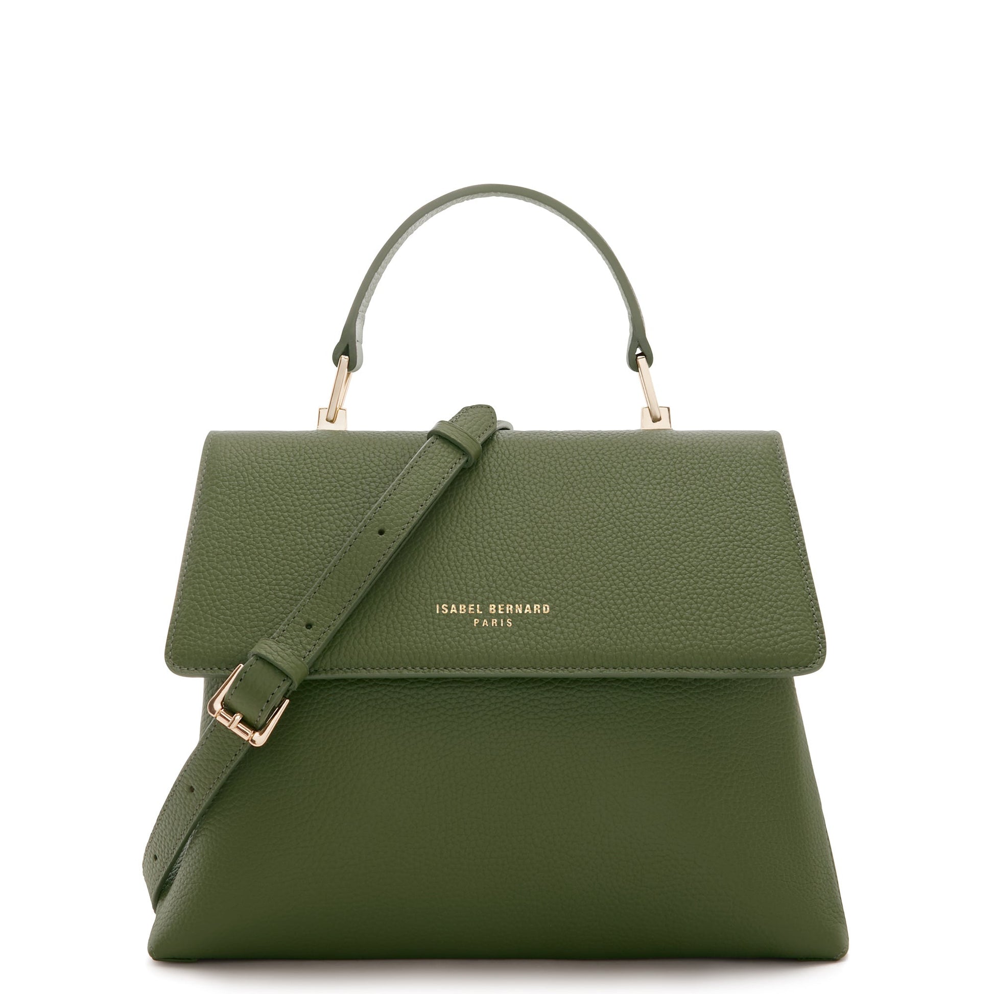 Femme Forte Gisel green calfskin leather handbag -  - Isabel Bernard