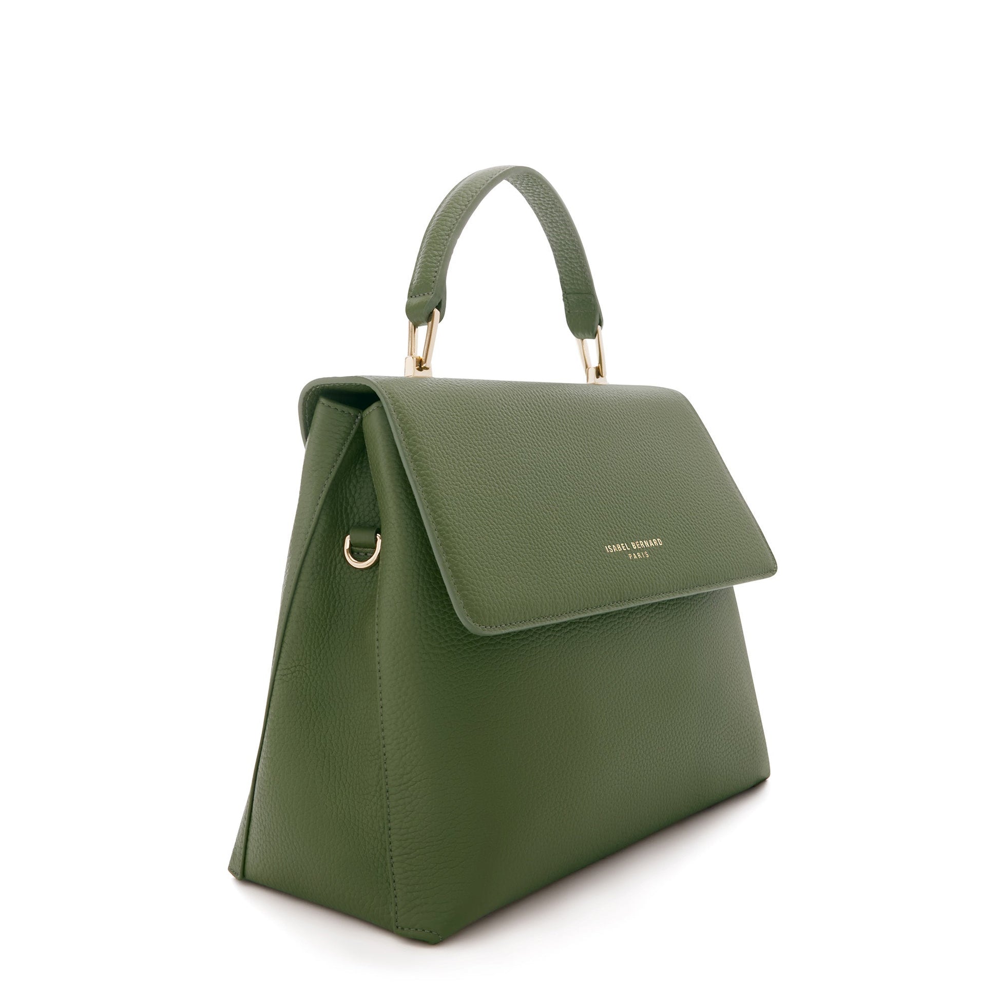 Femme Forte Gisel green calfskin leather handbag -  - Isabel Bernard