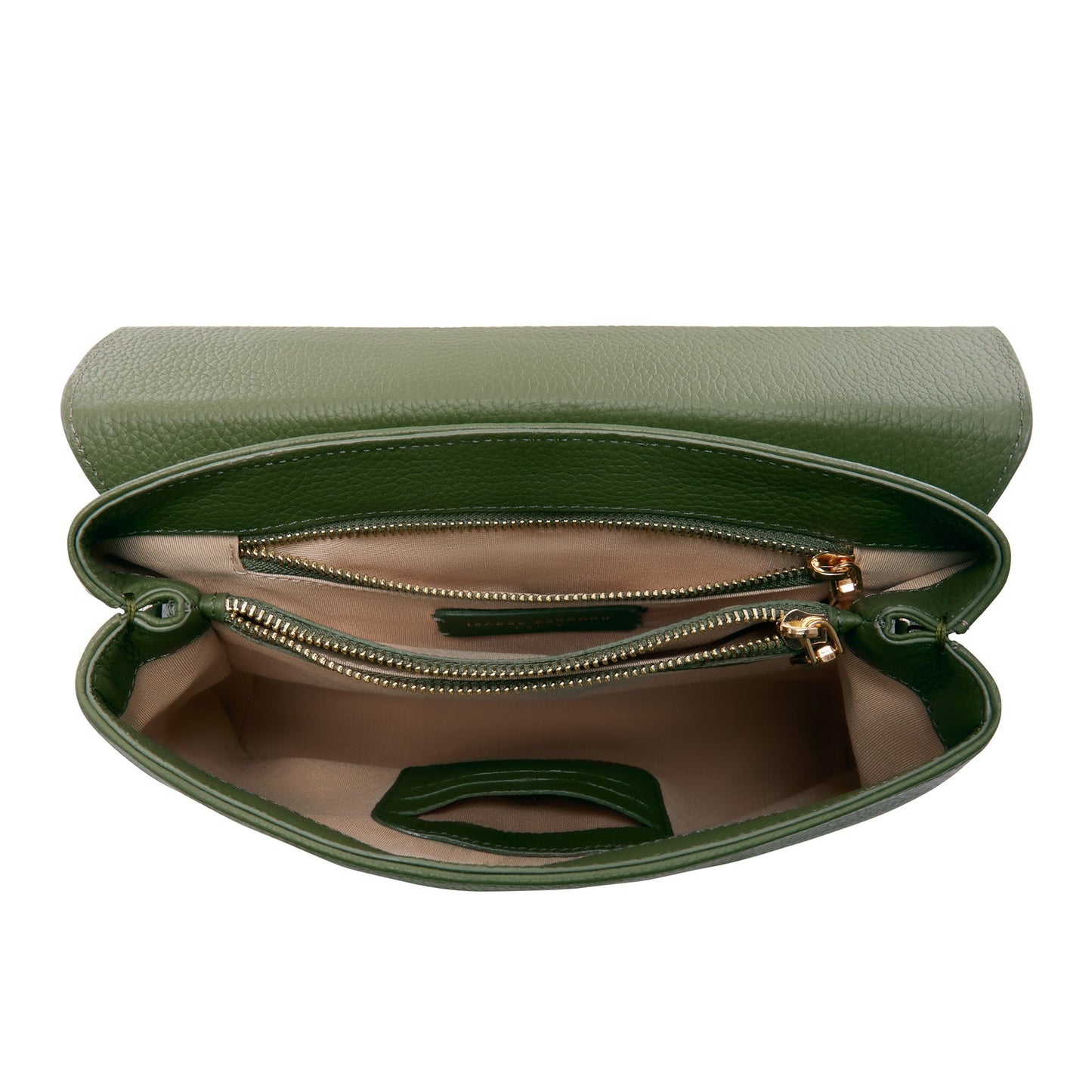 Femme Forte Gisel green calfskin leather handbag -  - Isabel Bernard