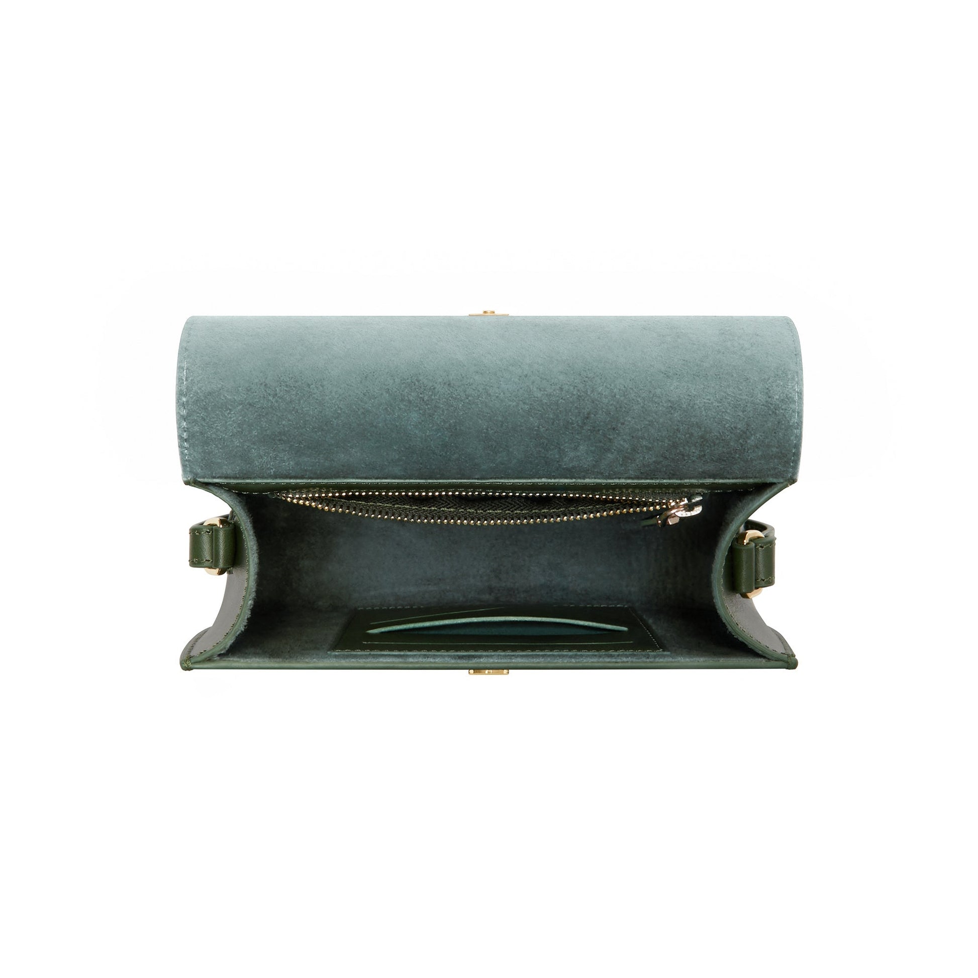 Montmartre Manon green vegetable tanned leather crossbody bag -  - Isabel Bernard