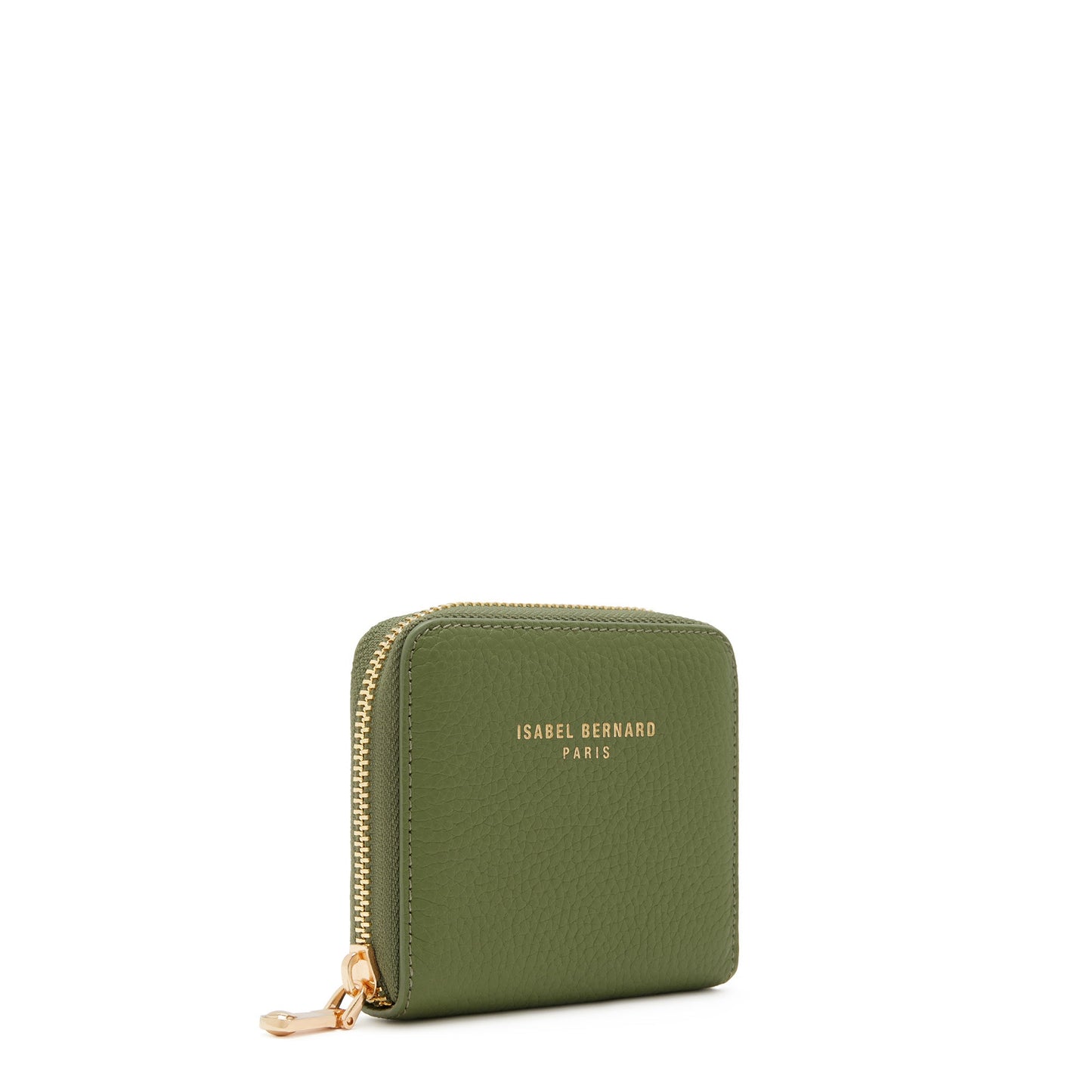Honoré Jules green calfskin leather zipper wallet -  - Isabel Bernard