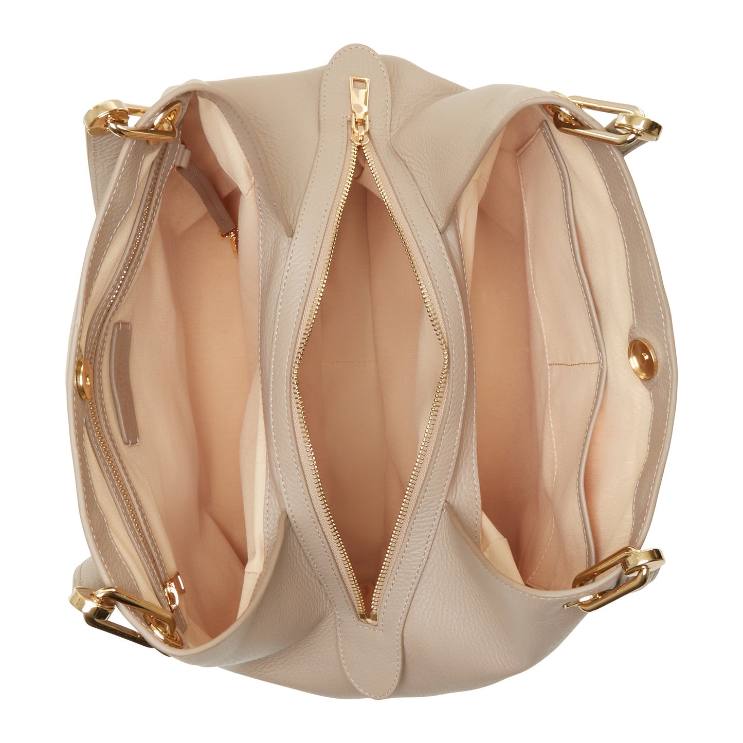 Femme Forte Annabelle taupe calfskin leather shoulder bag -  - Isabel Bernard