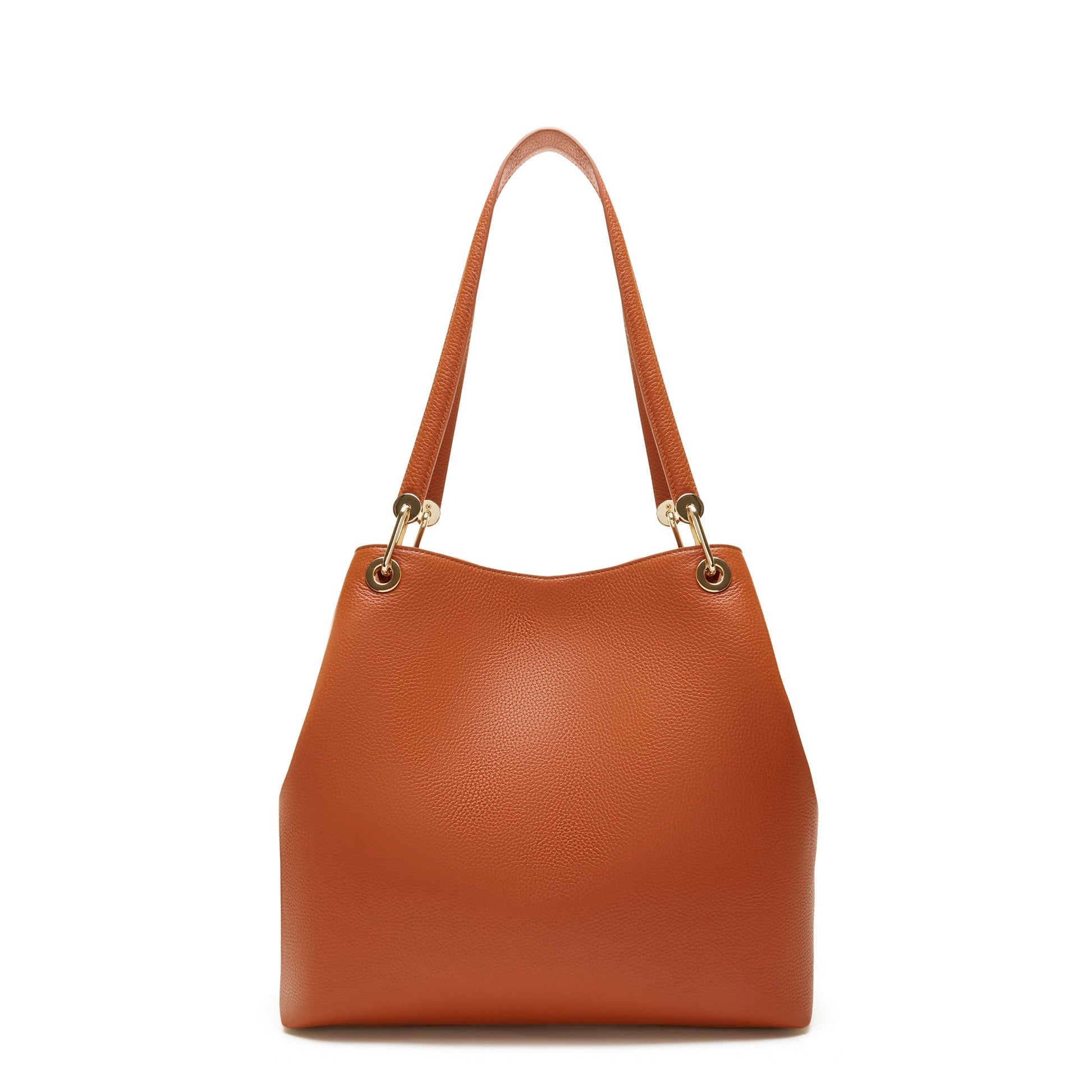 Femme Forte Annabelle cognac calfskin leather shoulder bag -  - Isabel Bernard