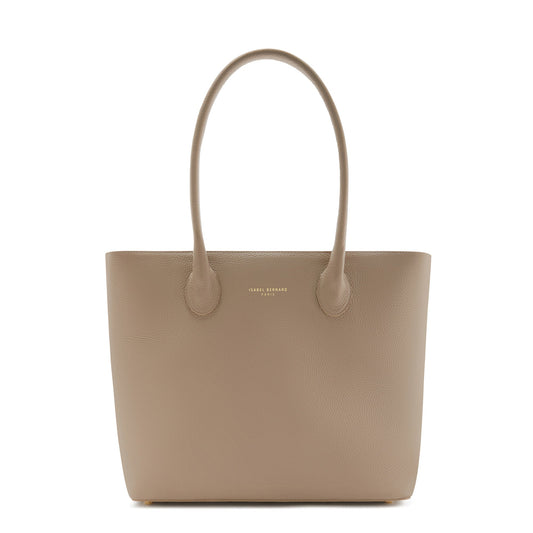 Honoré Lysanne taupe calfskin leather shopper -  - Isabel Bernard