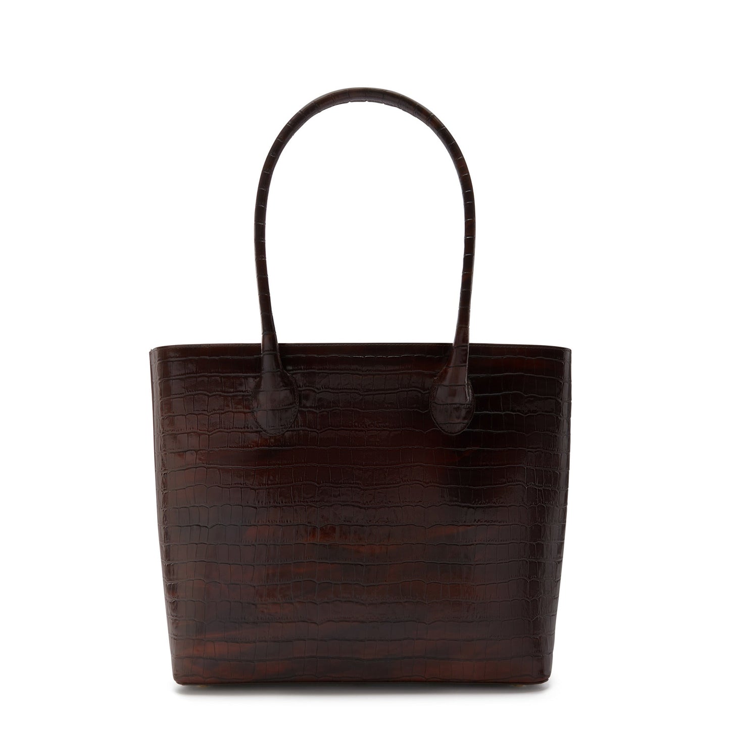 Honoré Lysanne croco brown calfskin leather shopper -  - Isabel Bernard