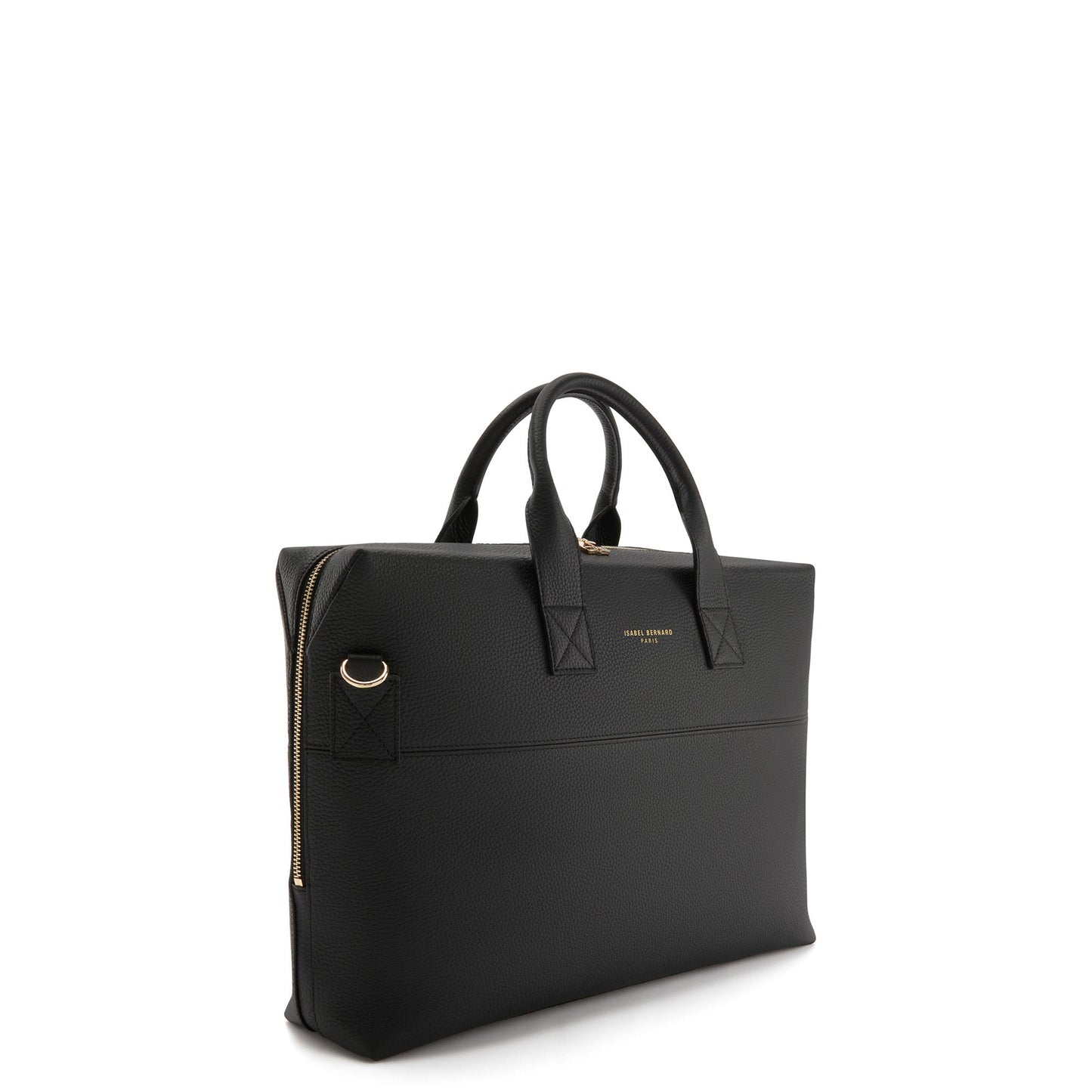 Honoré Anique black calfskin leather handbag with laptop compartment -  - Isabel Bernard