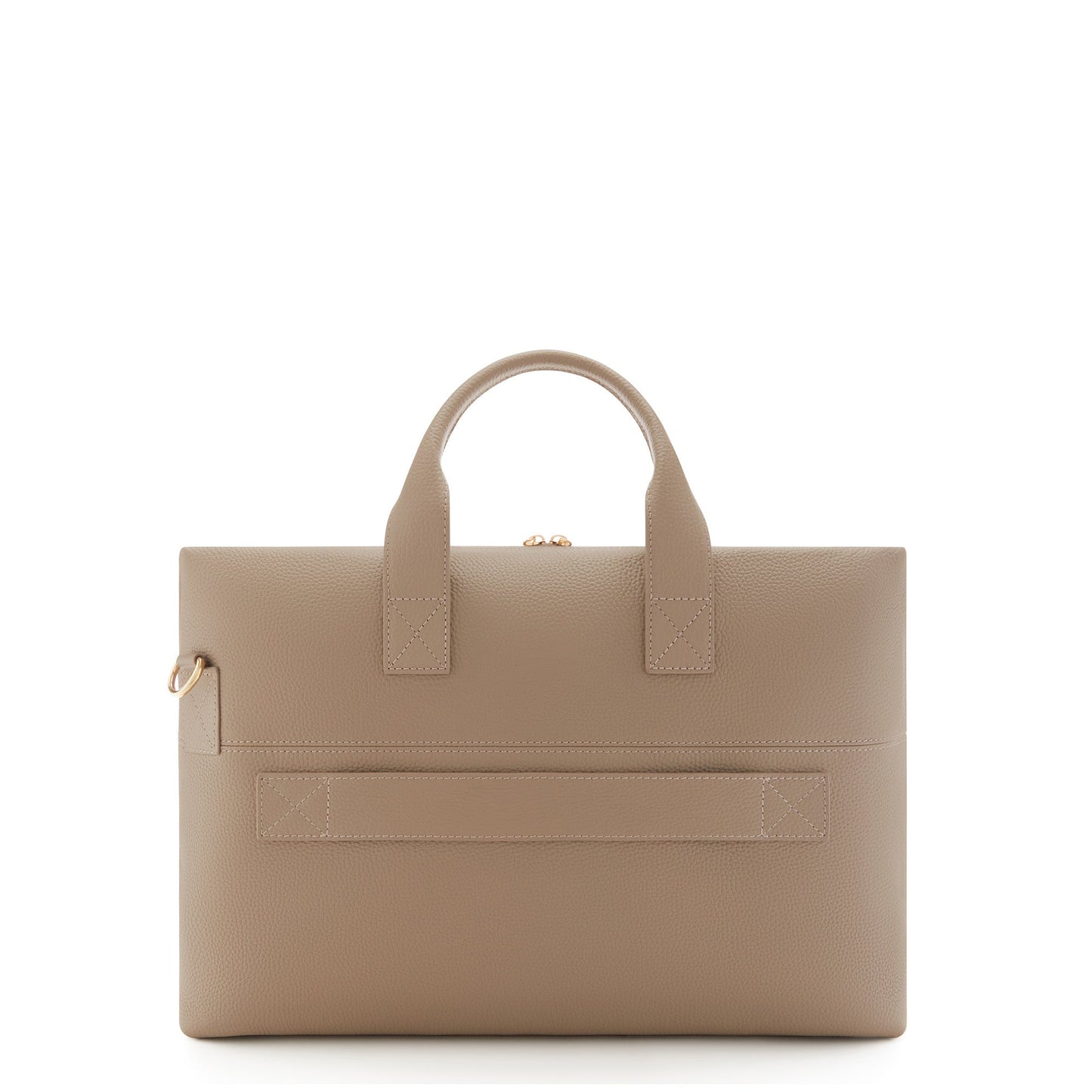 Honoré Anique taupe calfskin leather handbag with 16.4 inch laptop compartment -  - Isabel Bernard