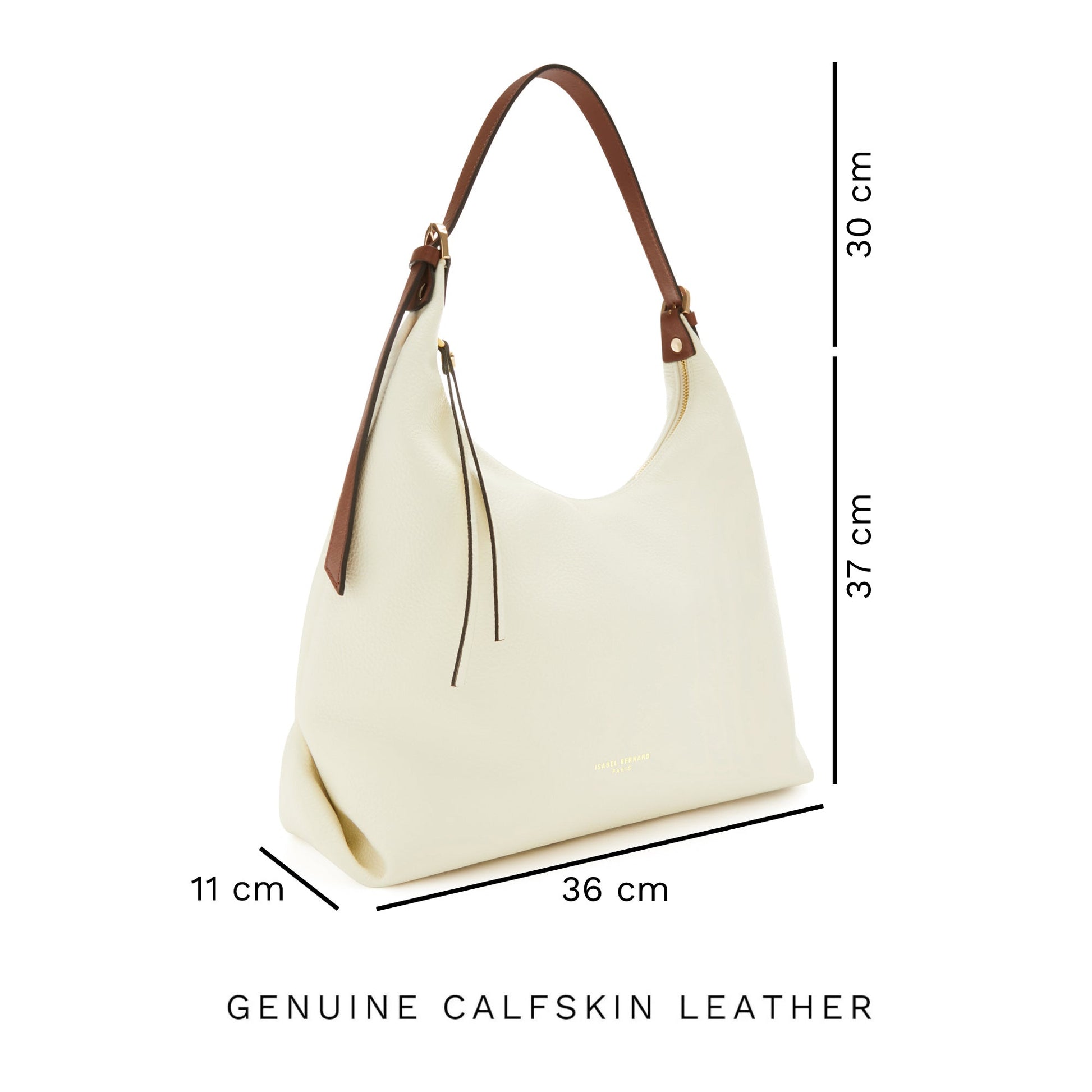 Honoré Muriel cream calfskin leather shoulder bag -  - Isabel Bernard
