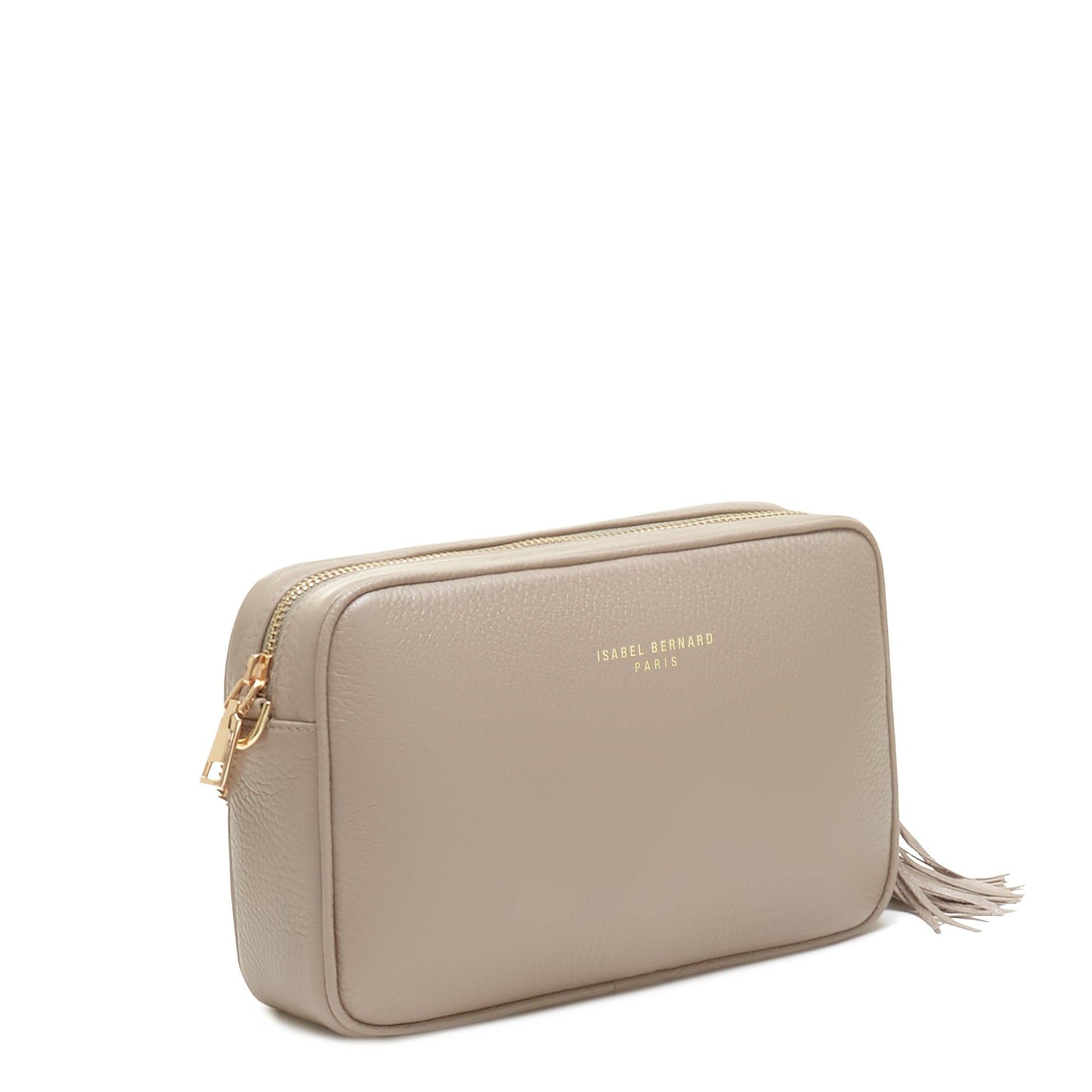 Honoré Lucie taupe calfskin leather crossbody bag -  - Isabel Bernard