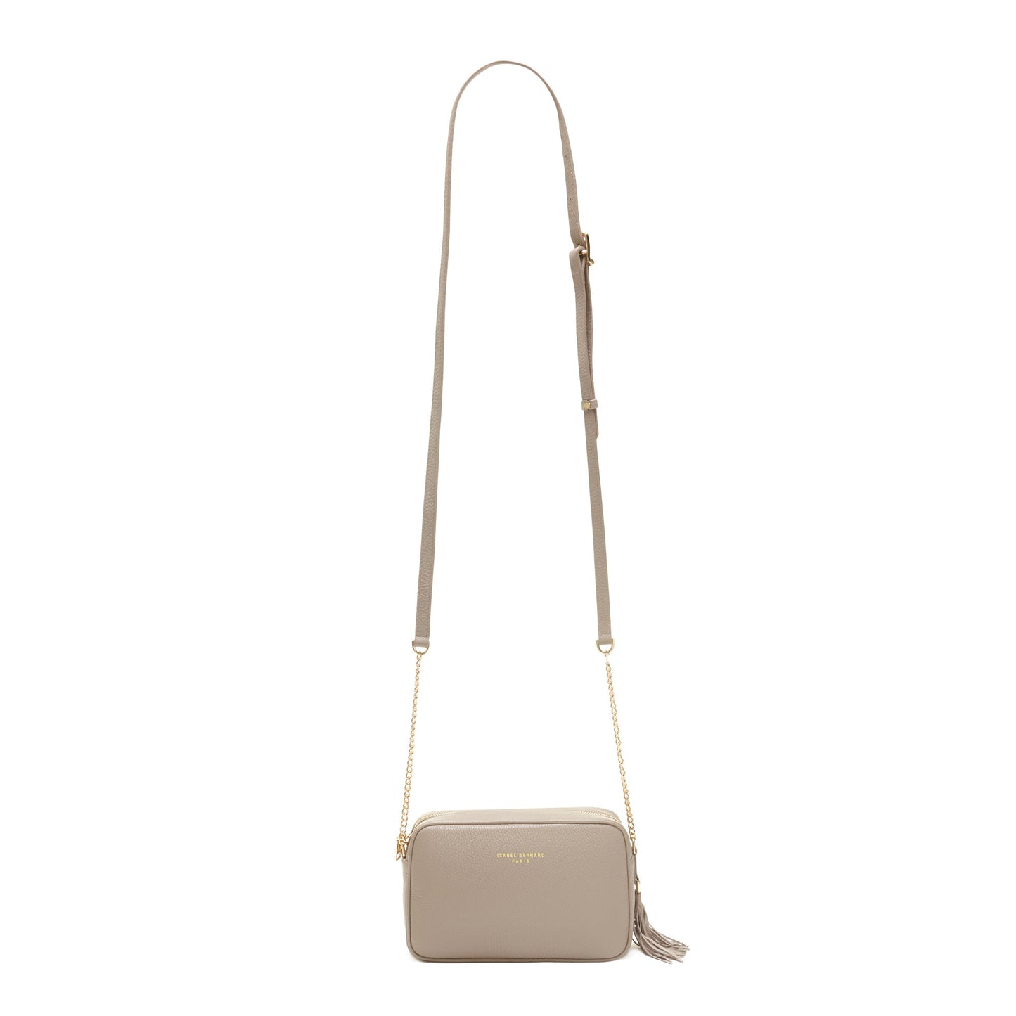 Honoré Lucie taupe calfskin leather crossbody bag -  - Isabel Bernard