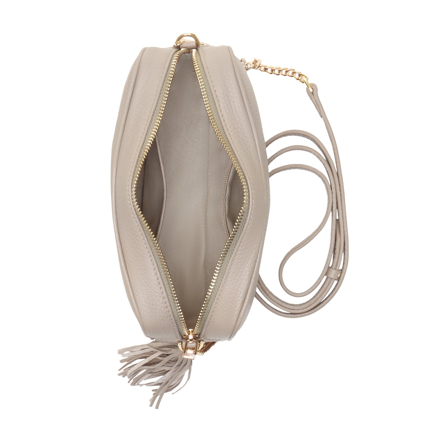 Honoré Lucie taupe calfskin leather crossbody bag -  - Isabel Bernard