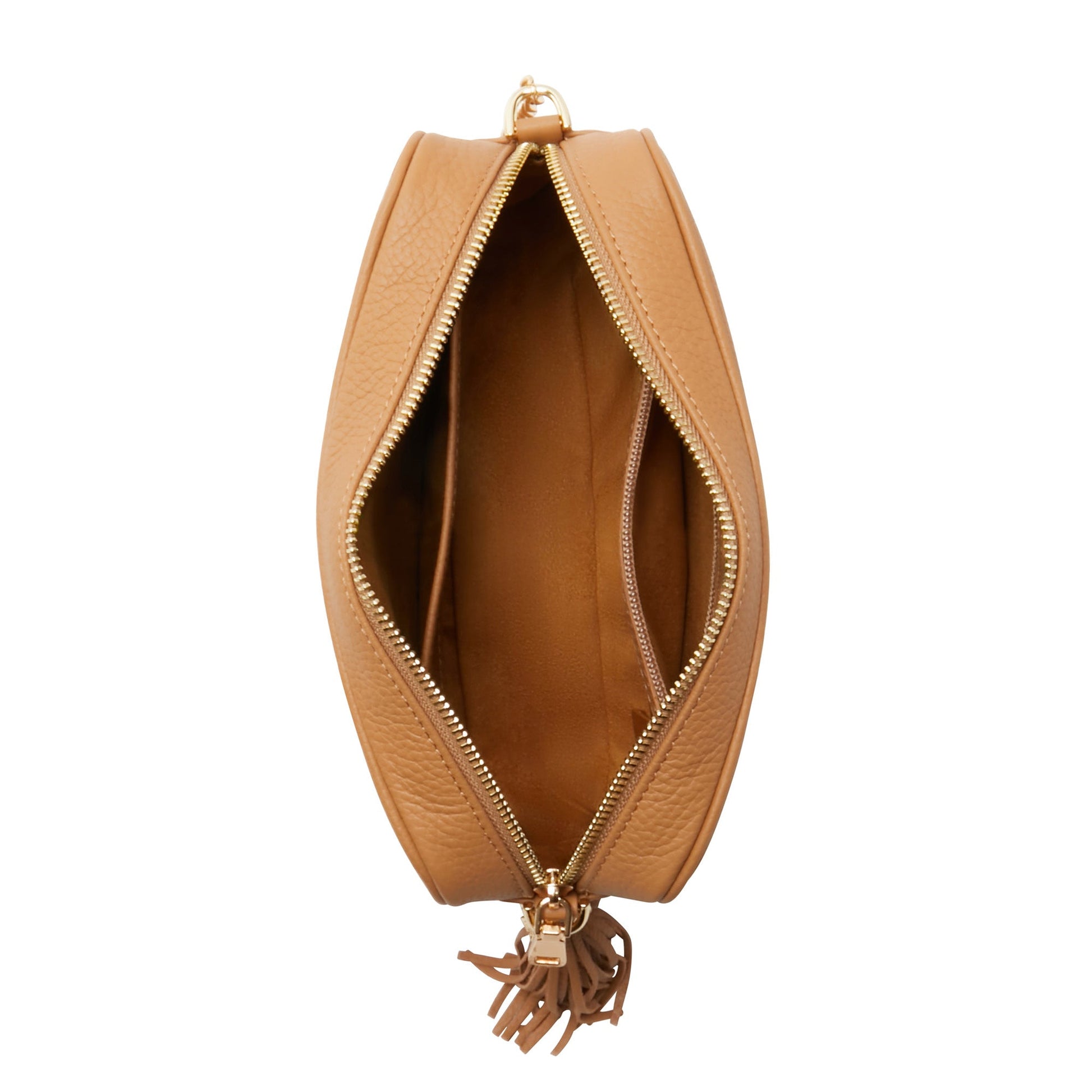 Honoré Lucie camel calfskin leather crossbody bag -  - Isabel Bernard