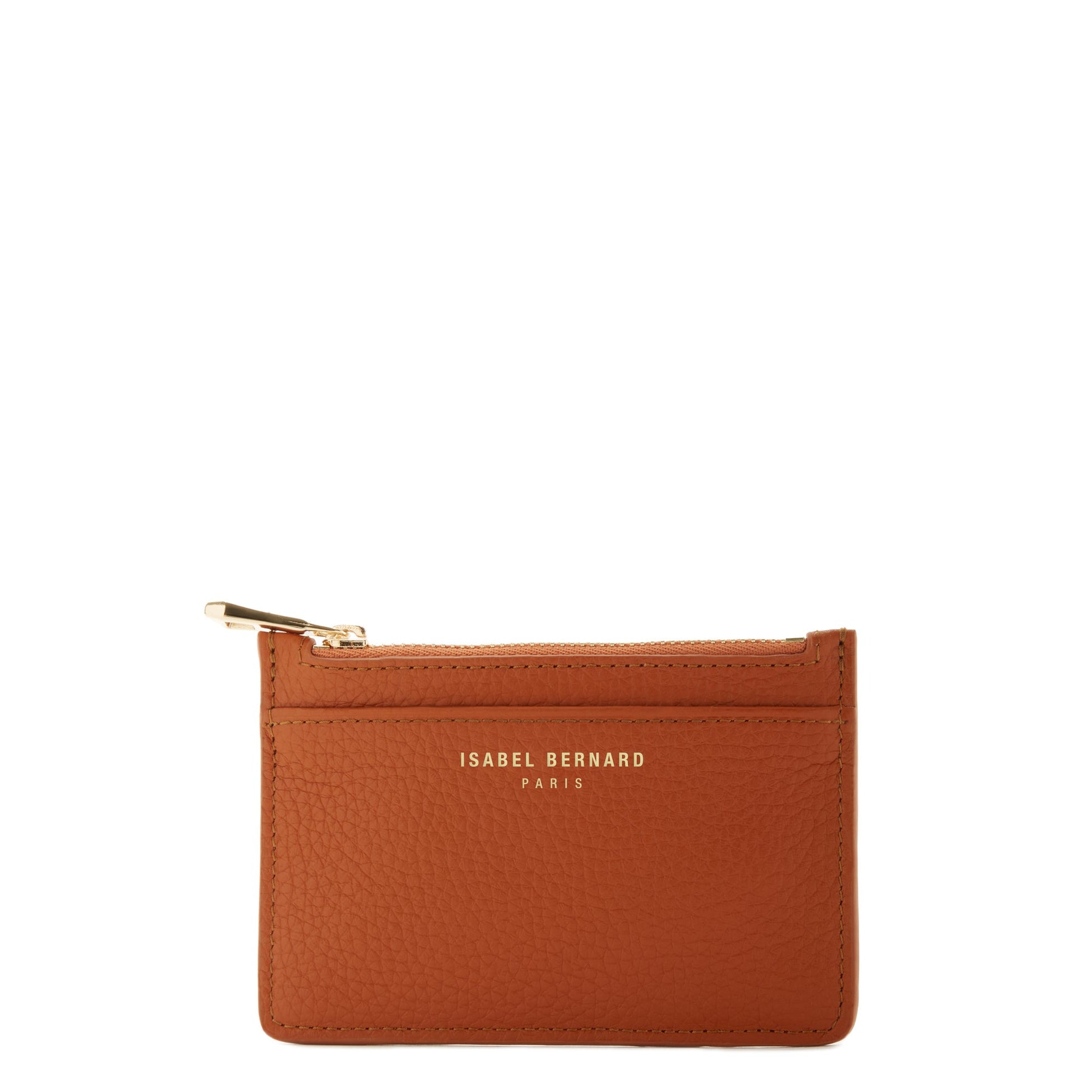 Honoré Aveline cognac calfskin leather card holder -  - Isabel Bernard
