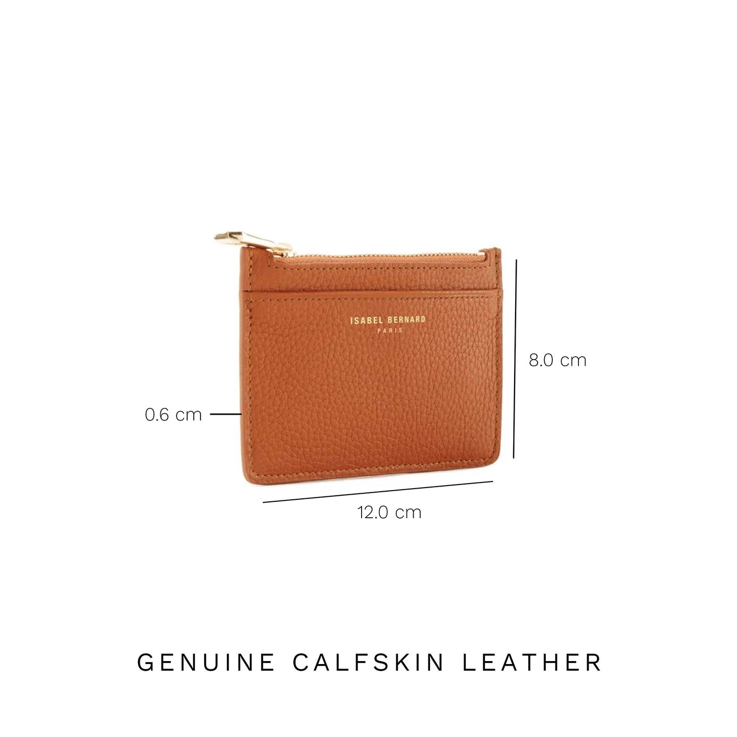 Honoré Aveline cognac calfskin leather card holder -  - Isabel Bernard