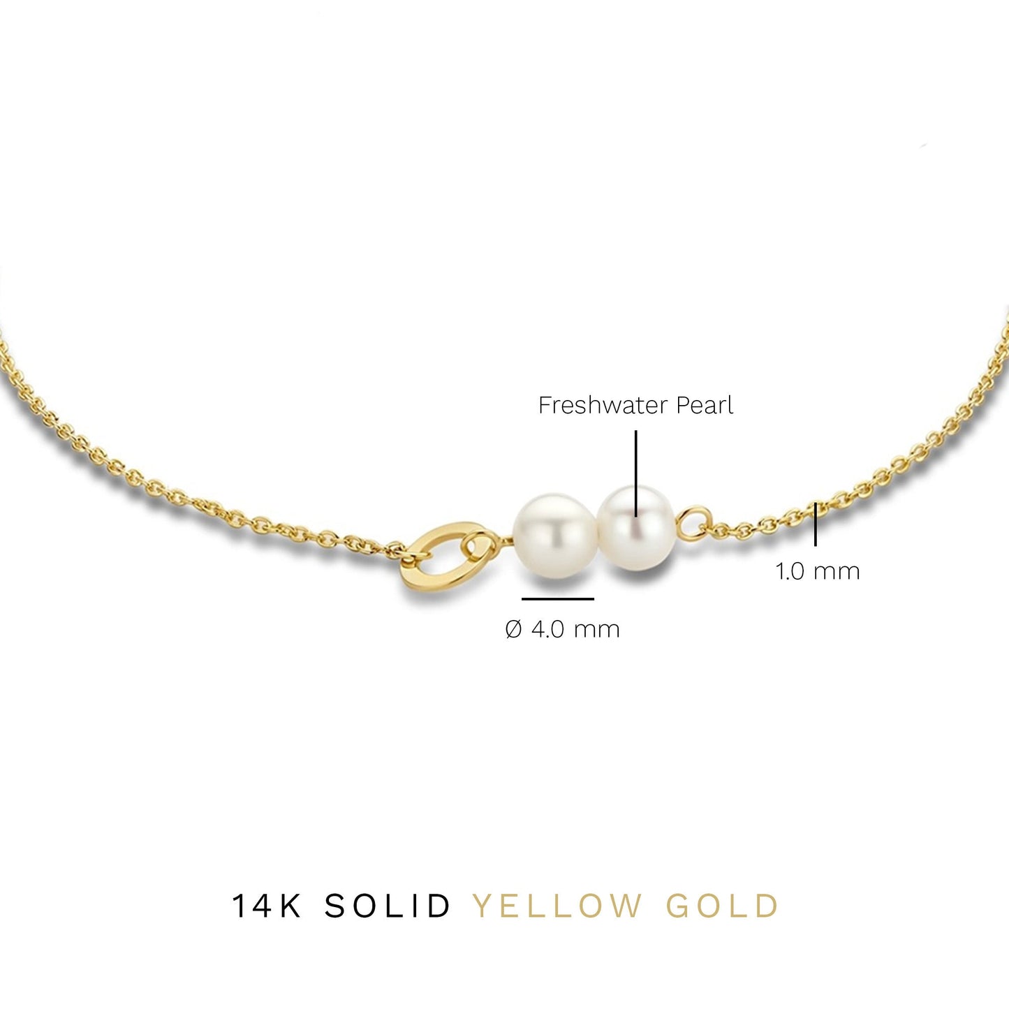 Belleville Luna 14 karat gold bracelet with freshwater pearls -  - Isabel Bernard