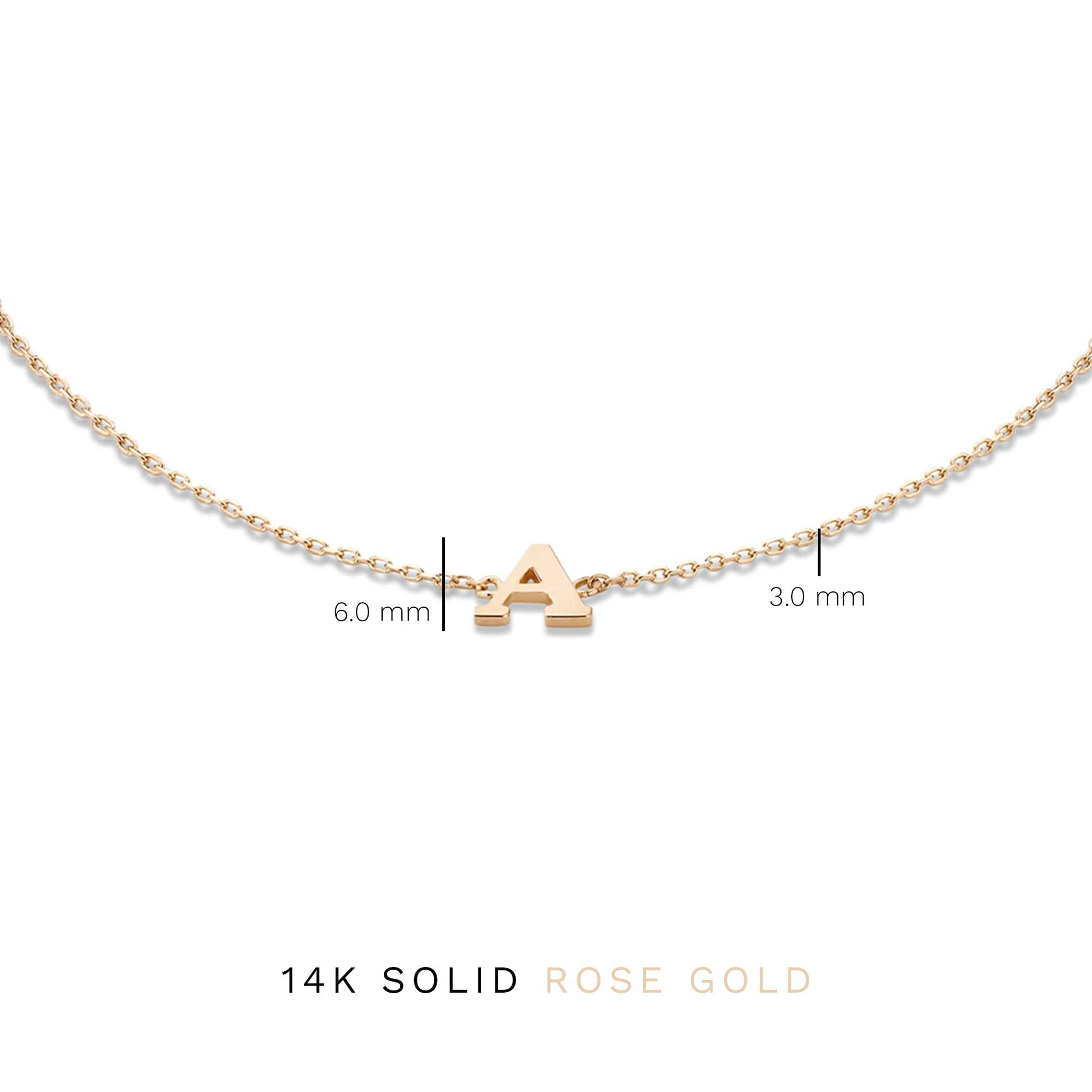 La Concorde Rachel 14 karat rose gold initial bracelet with letter -  - Isabel Bernard