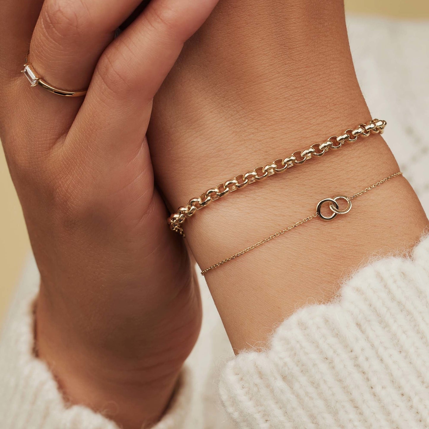 Aidee Pauline 14 karat gold bracelet with chains -  - Isabel Bernard