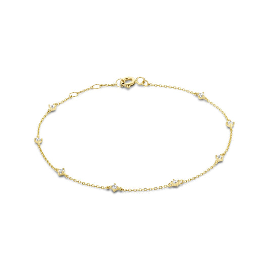 Rivoli Esmée 14 karat gold bracelet with zirconia stones -  - Isabel Bernard