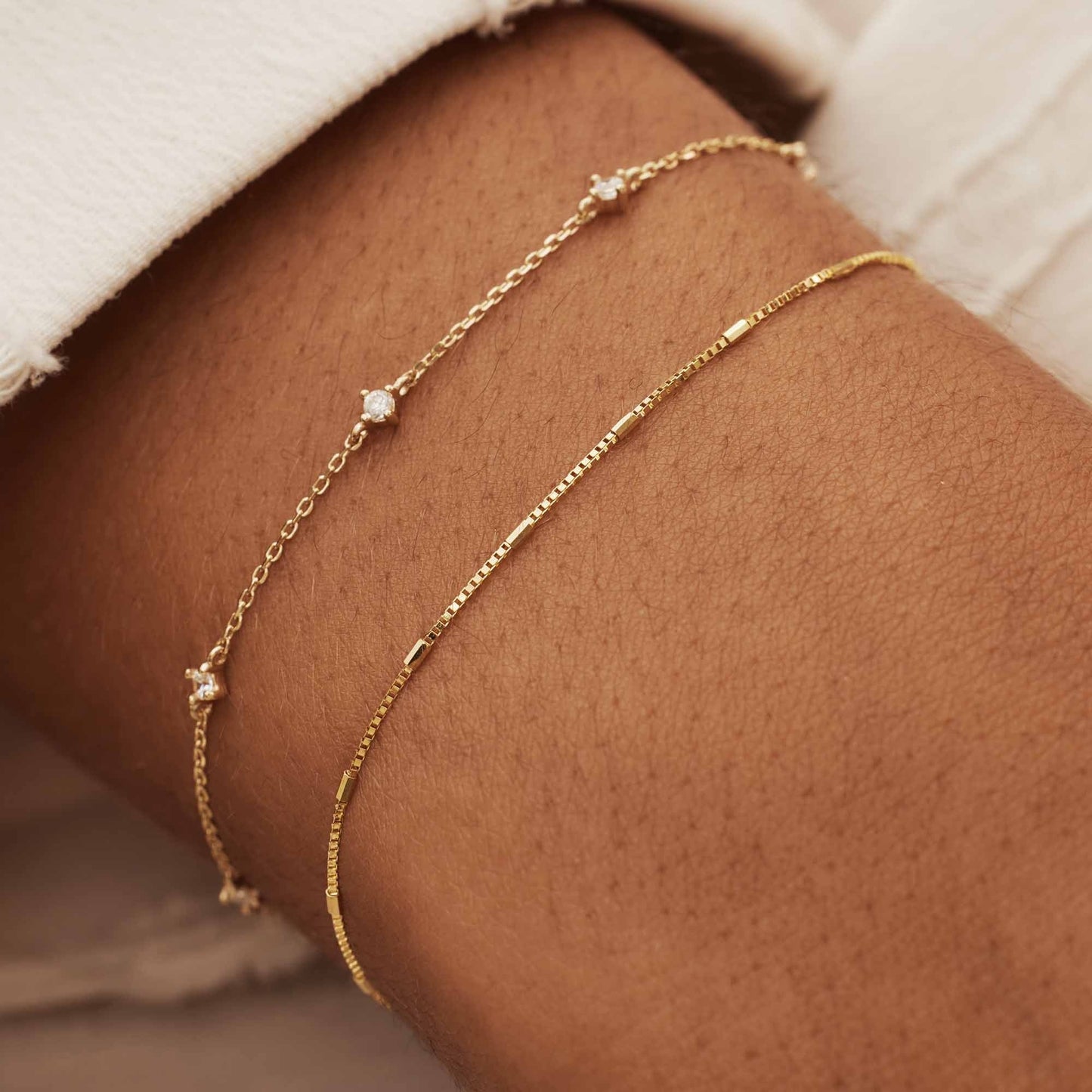 Rivoli Esmée 14 karat gold bracelet with zirconia stones -  - Isabel Bernard