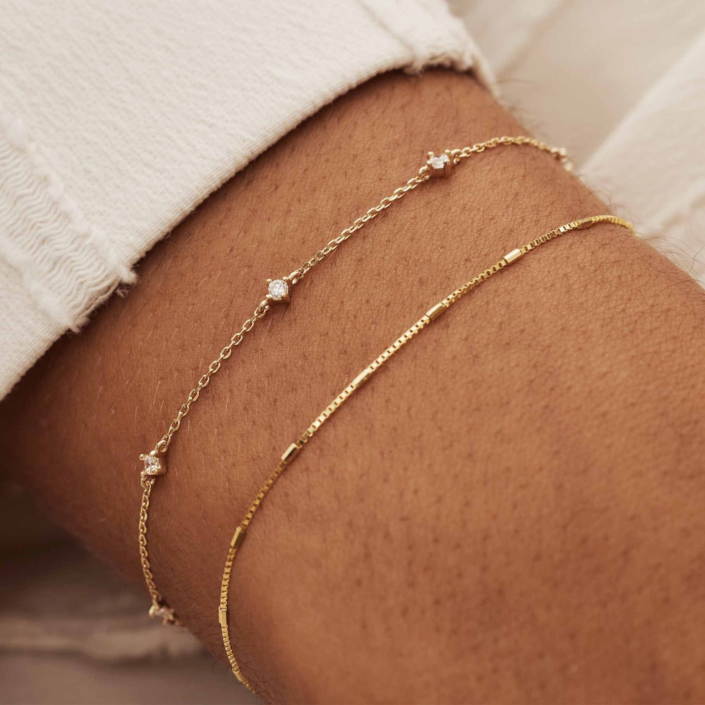 Rivoli Esmée 14 karat gold bracelet with zirconia stones -  - Isabel Bernard