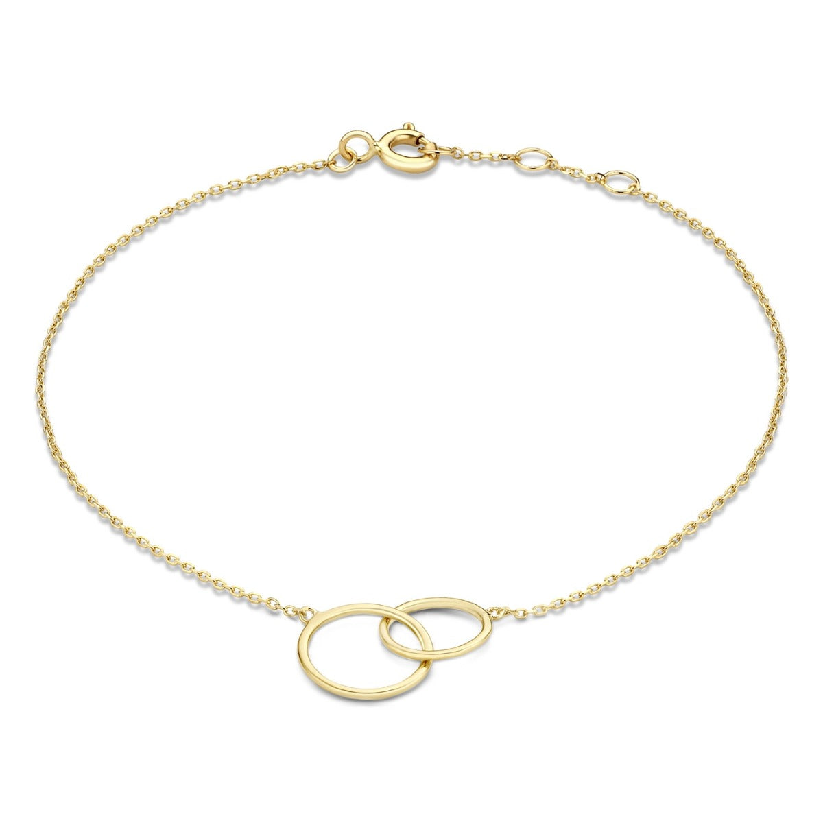 Cadeau d'Isabel 14 karat gold necklace and bracelet gift set with two rings