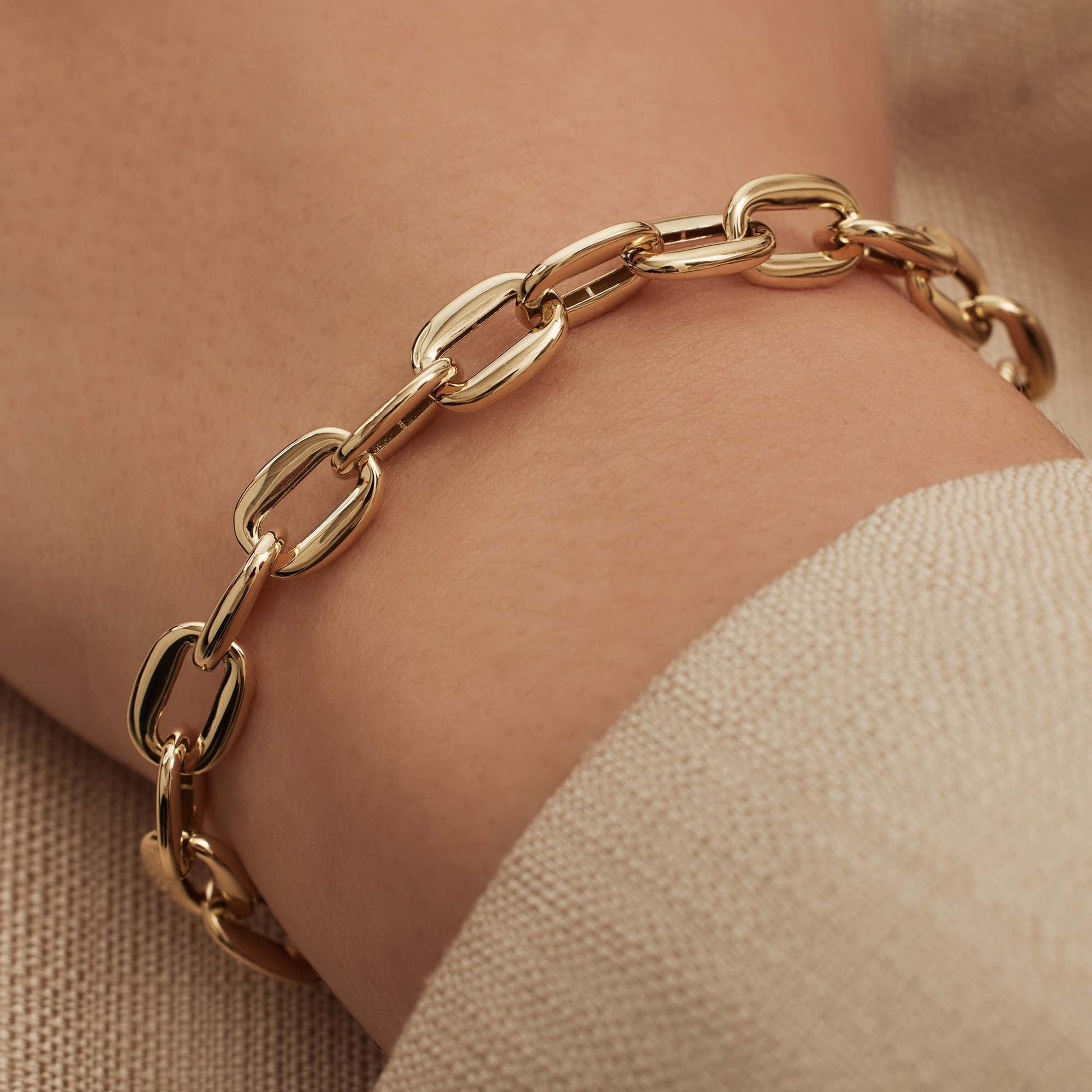 Aidee Ìrene 14 karat gold link bracelet with round chains -  - Isabel Bernard