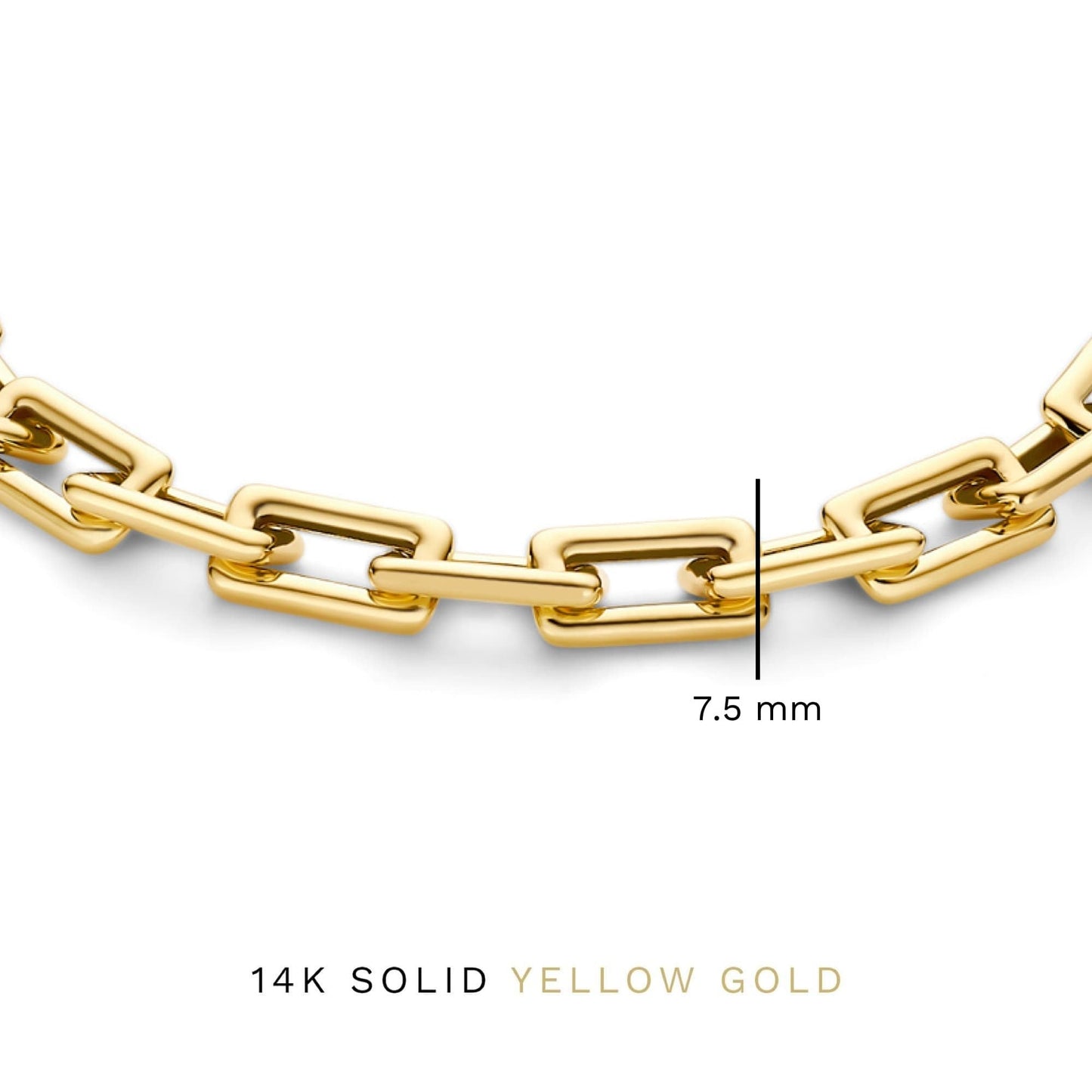 Aidee Adeline 14 karat gold link bracelet with square chains -  - Isabel Bernard