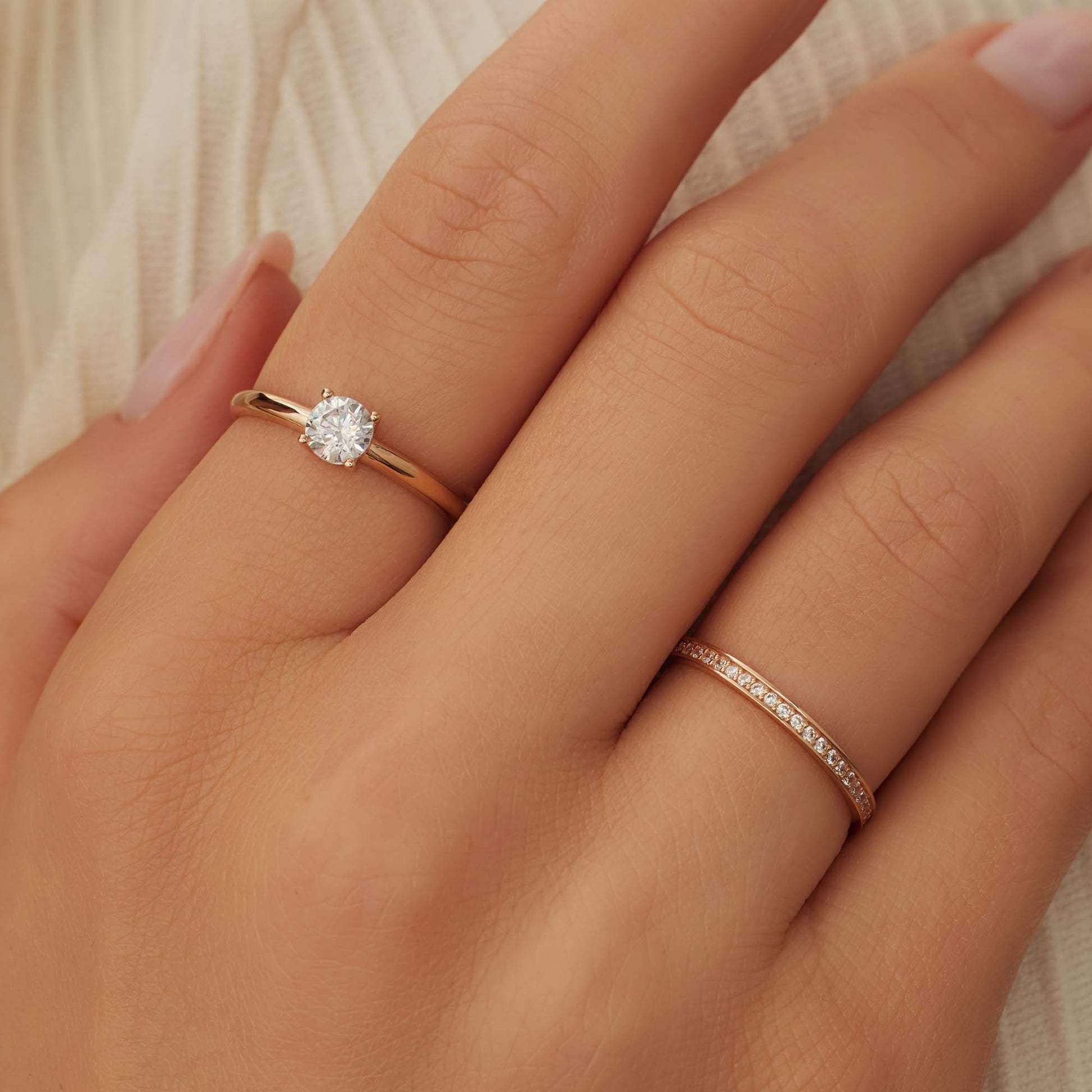 La Concorde Merle 14 karat rose gold ring with zirconia -  - Isabel Bernard