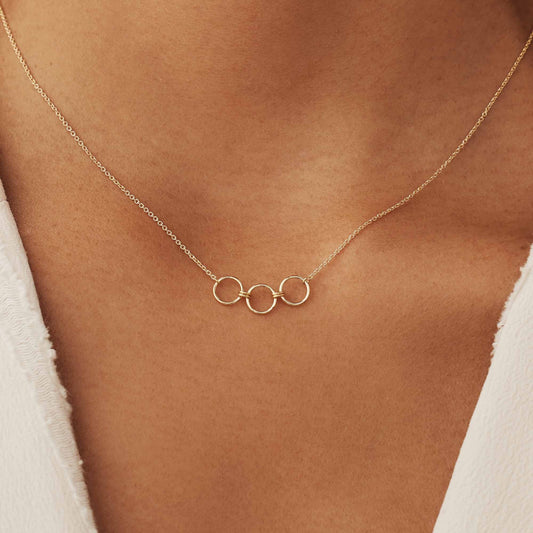Belleville Anna 14 karat gold necklace with rings -  - Isabel Bernard