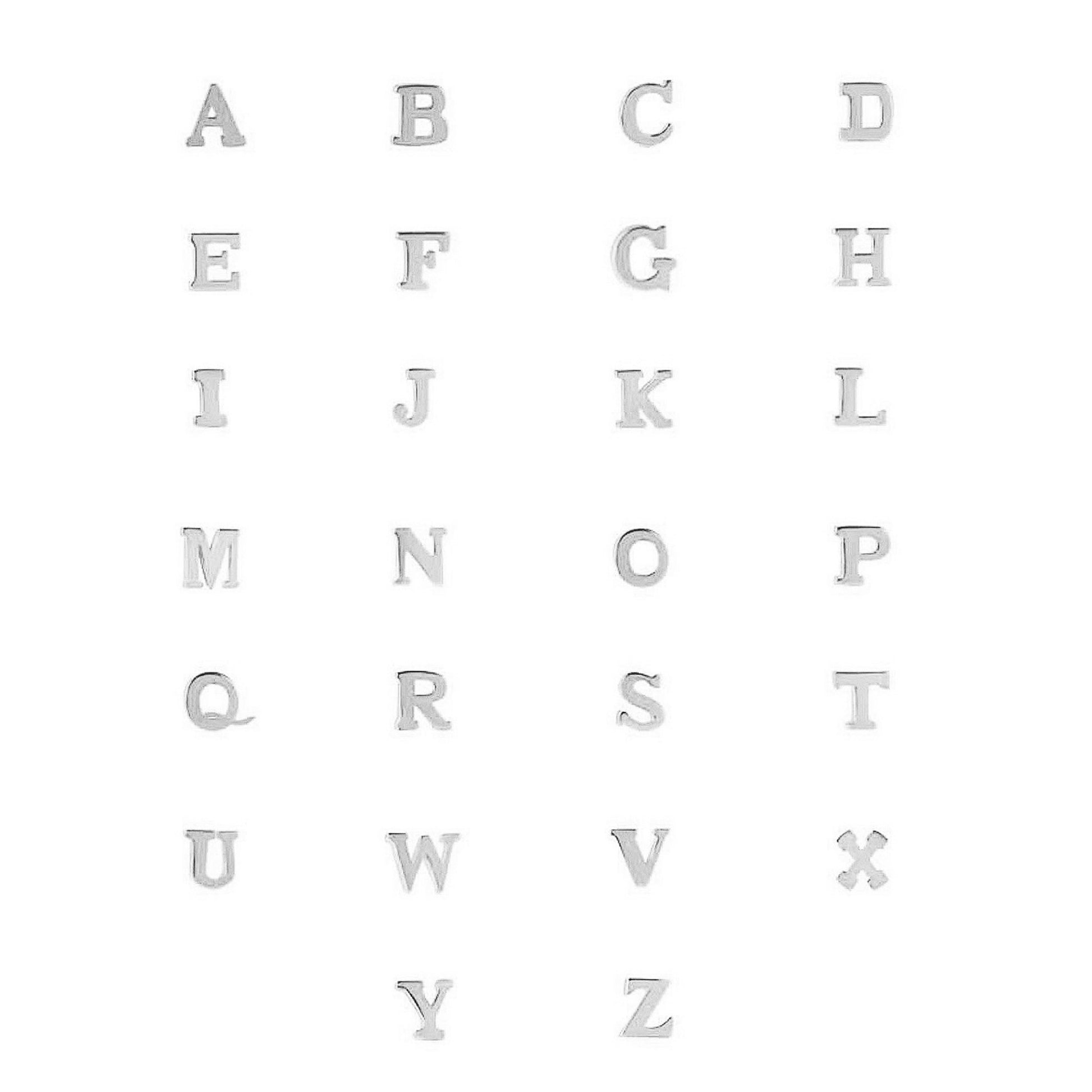 Saint Germain Rachel 14 karat white gold initial bracelet with letter -  - Isabel Bernard