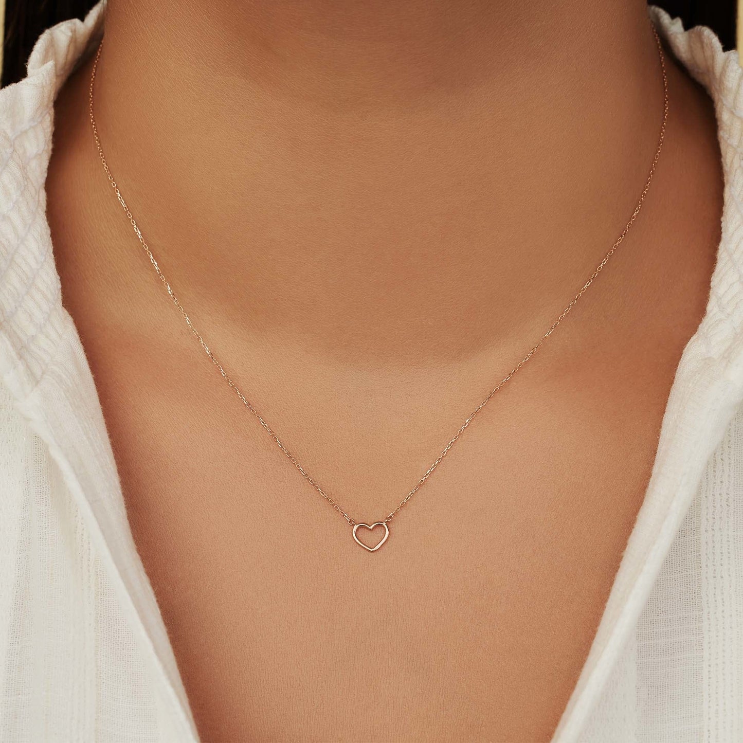 La Concorde Amore 14 karat rose gold necklace with heart -  - Isabel Bernard