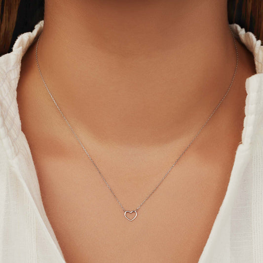 Saint Germain Amore 14 karat white gold necklace with heart -  - Isabel Bernard