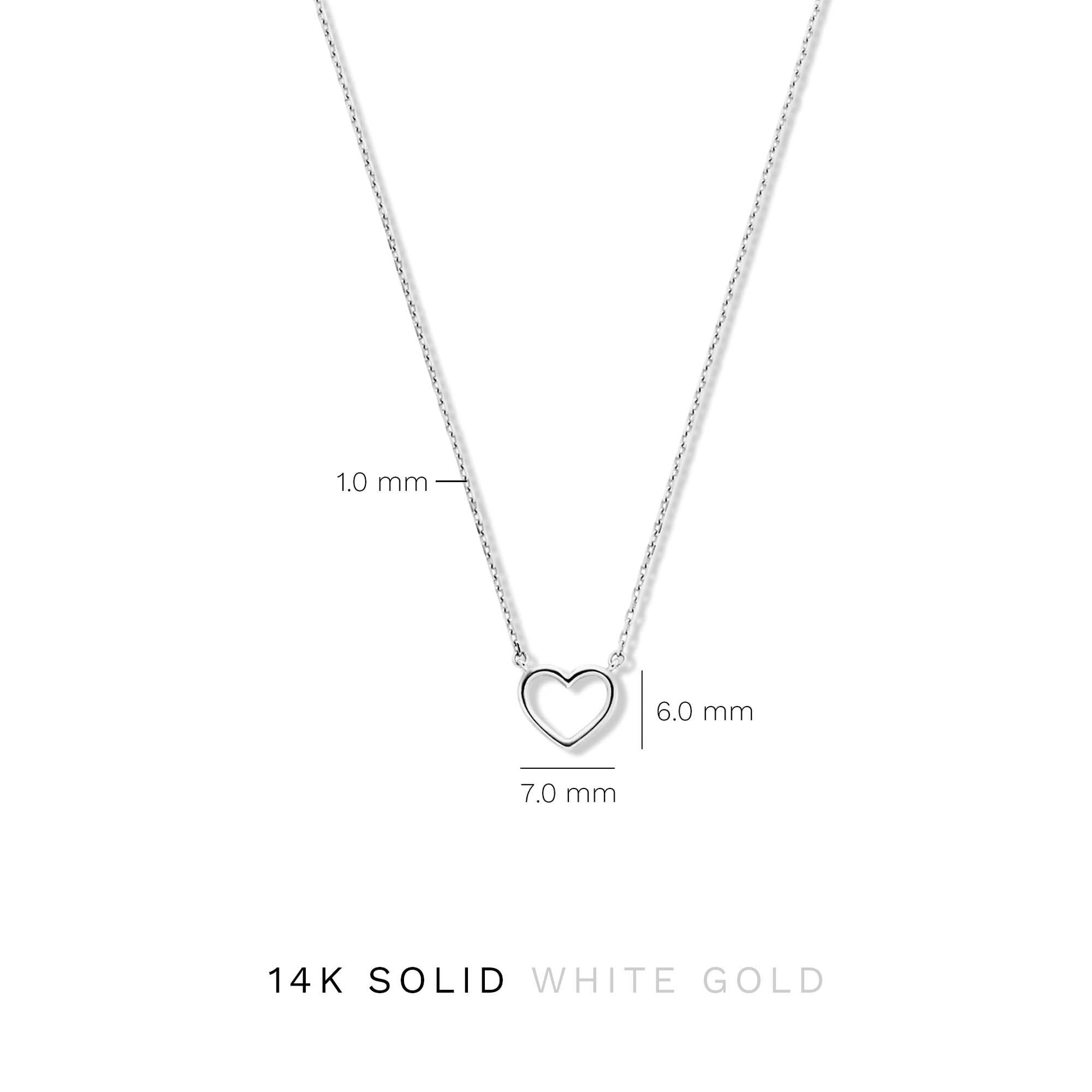 Saint Germain Amore 14 karat white gold necklace with heart -  - Isabel Bernard