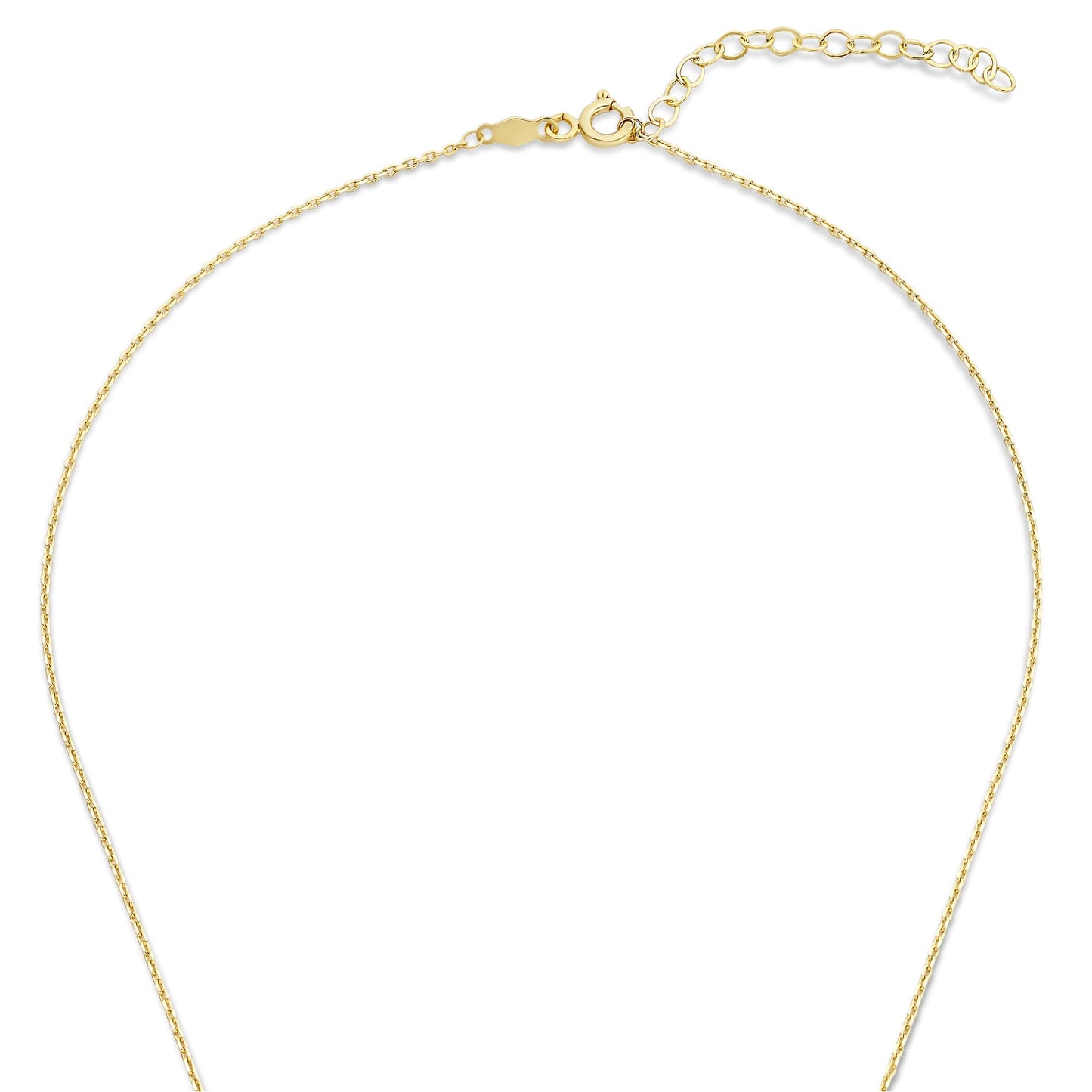 Baguette Genevieve 14 karat gold necklace with white zirconia stone -  - Isabel Bernard