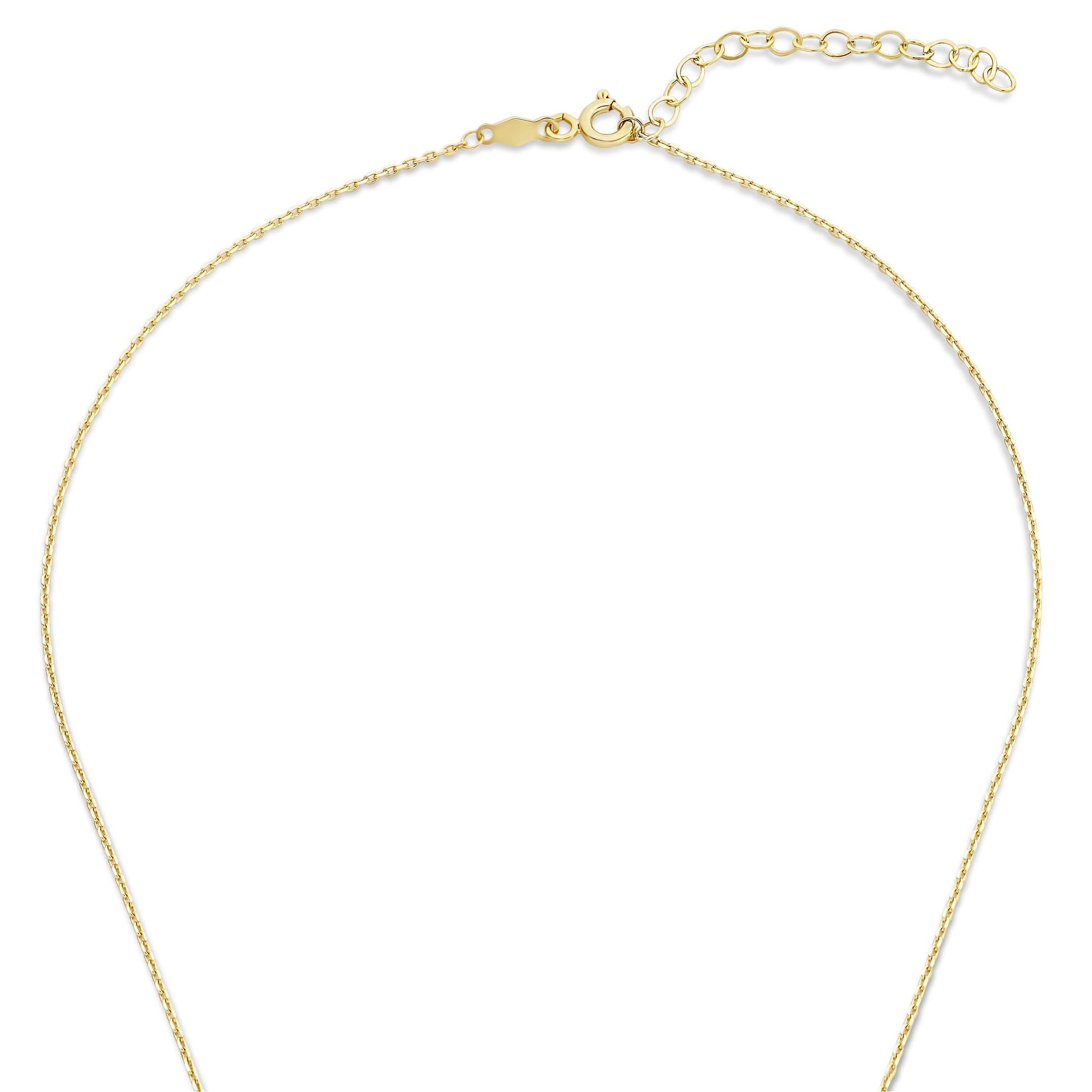 Baguette Genevieve 14 karat gold necklace with white zirconia stone -  - Isabel Bernard
