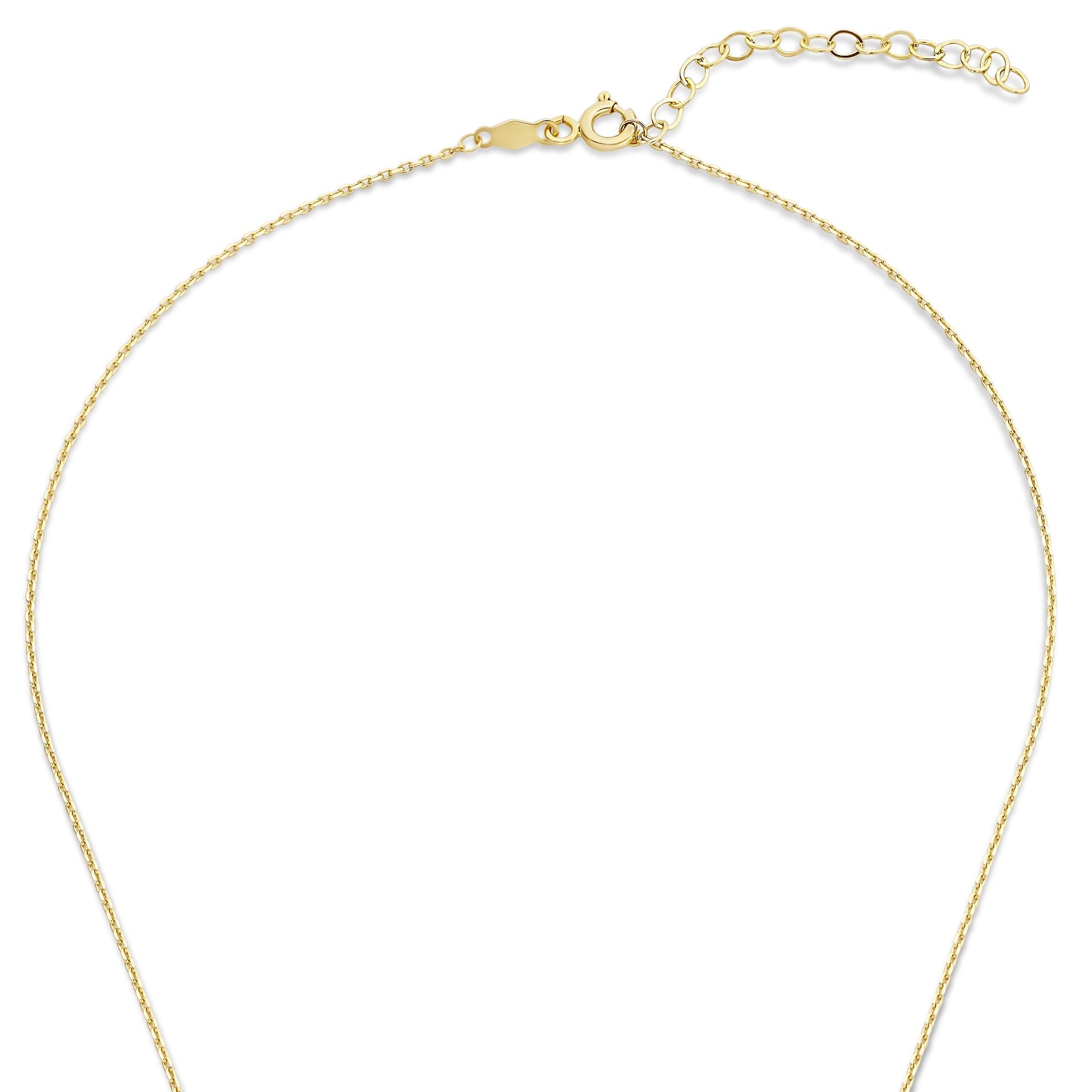 Baguette Brune 14 karat gold necklace with brown zirconia stone -  - Isabel Bernard
