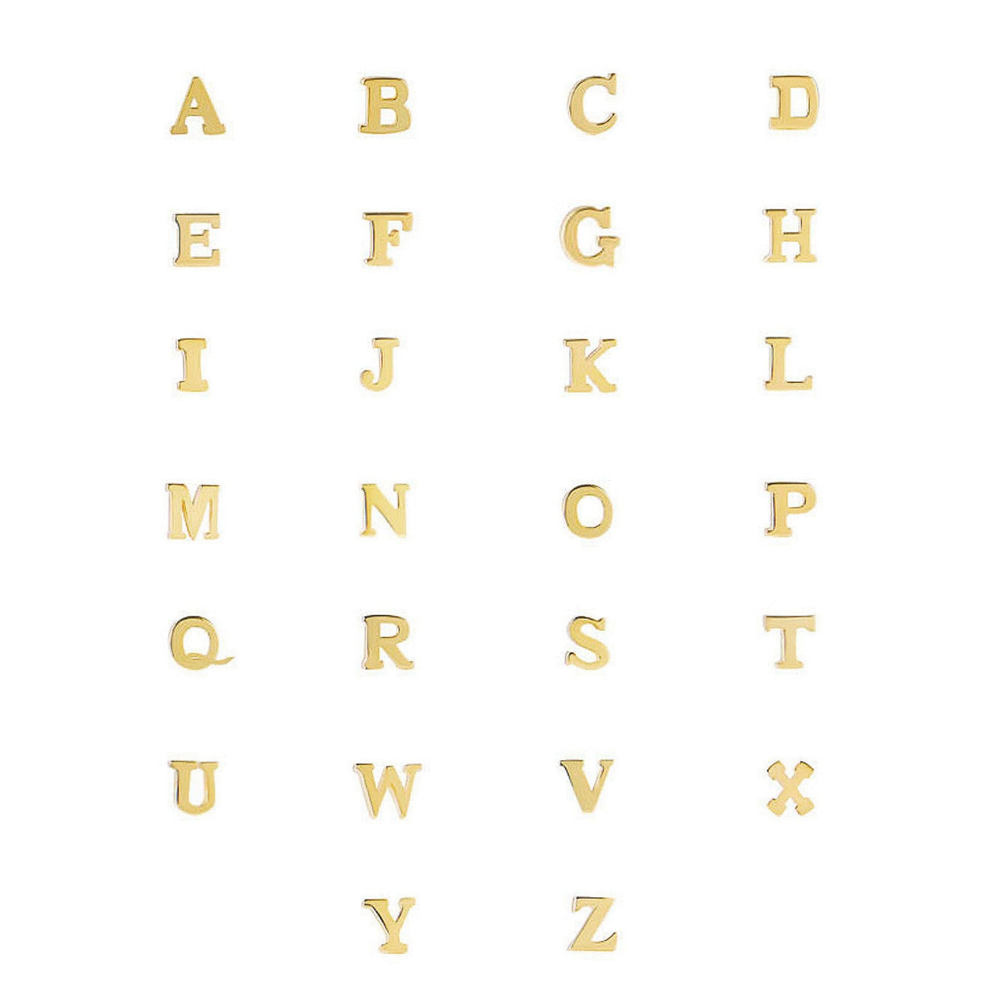 Le Marais Chloé 14 karat gold initial necklace with letter -  - Isabel Bernard