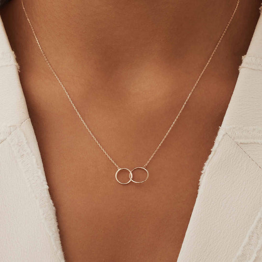 La Concorde Loulou 14 karat rose gold collier with two rings -  - Isabel Bernard